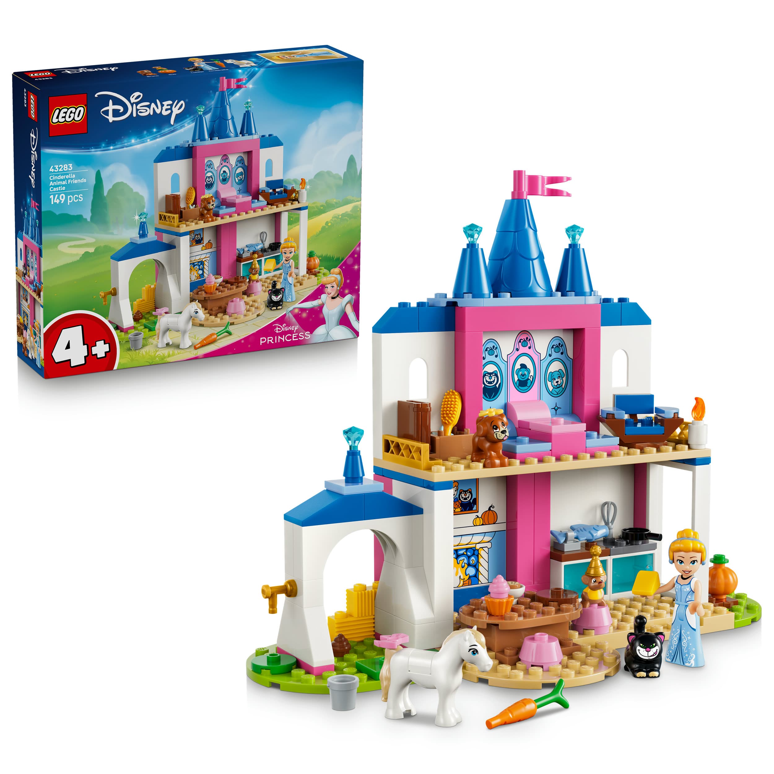 LEGO ǀ Disney Princess 43283 Cinderellas Tierpalast, Bauspielzeug für Kinder ab 4 Jahren