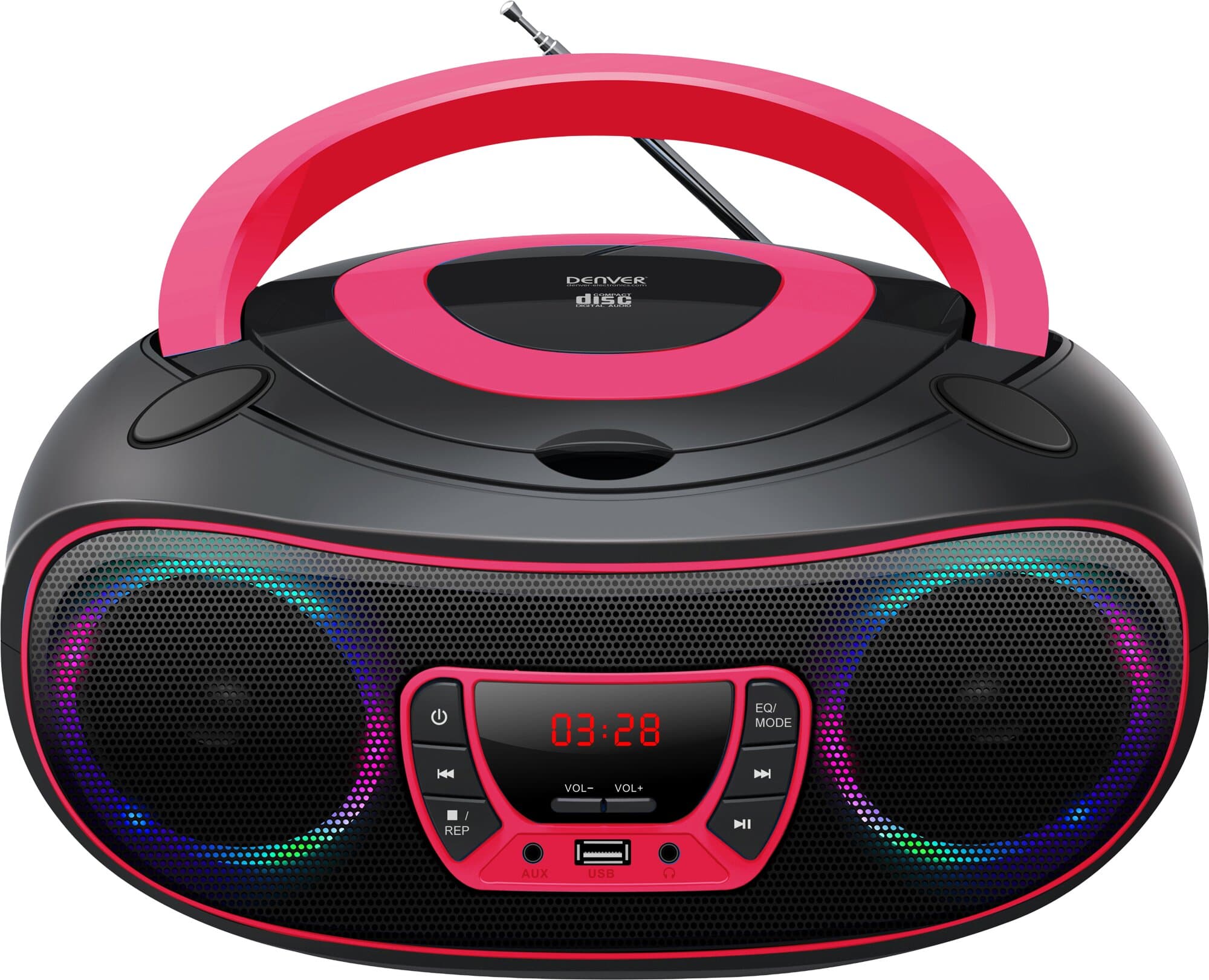Denver TCL-212 BT Boombox CD/MP3/USB pink