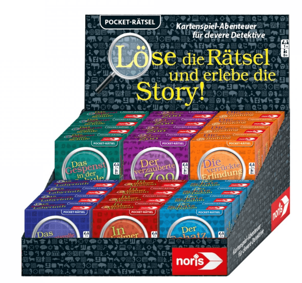 Noris Spiele - Pocket Rätsel - Kartenspiel-Abenteuer, 1 Stück, sortiert