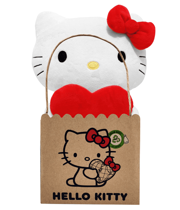 HELLO KITTY HEART ECO PLÜSCH 24 CM