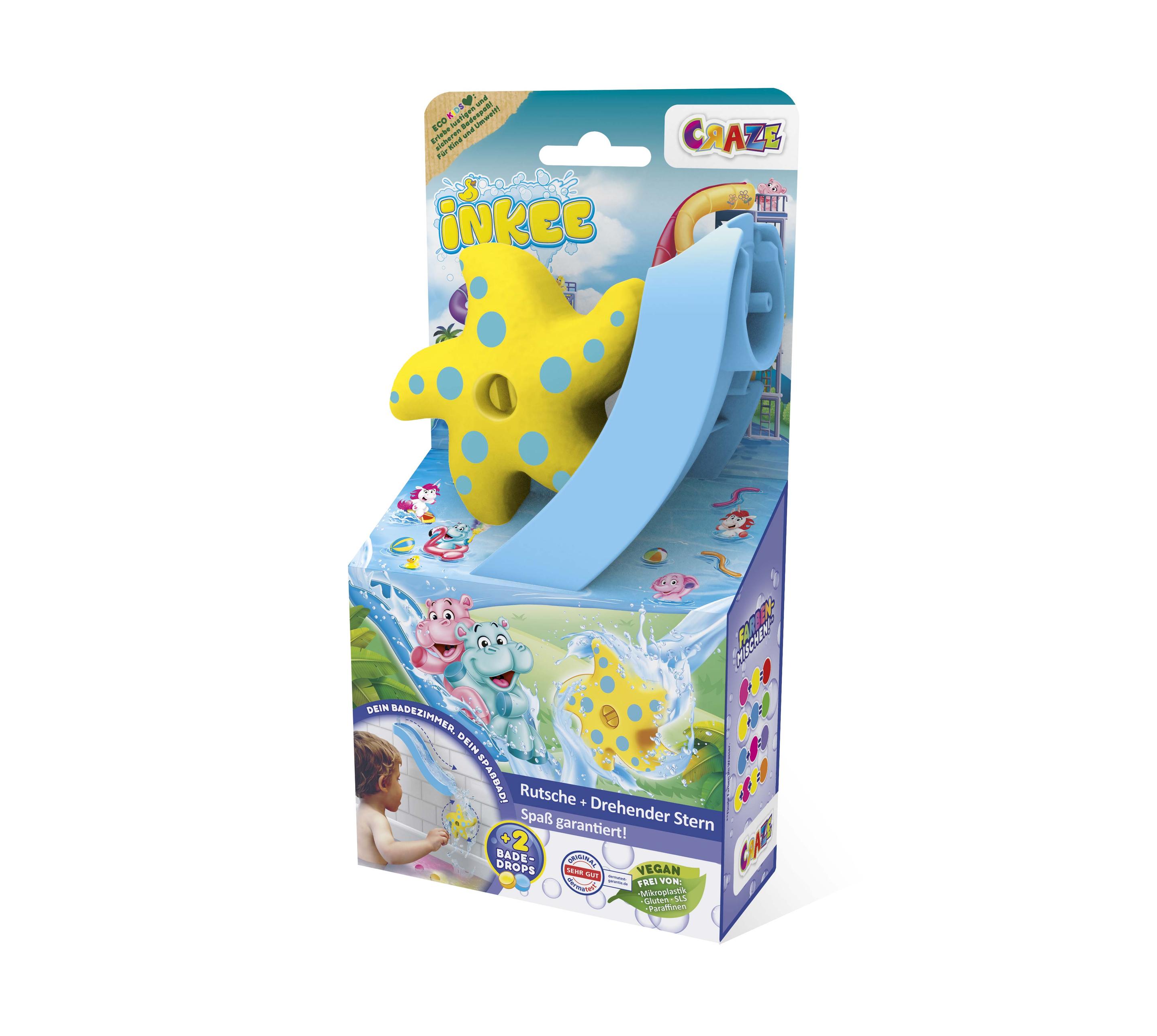 INKEE TOYS Seestern mit Saugnäpfen und Baderutsche