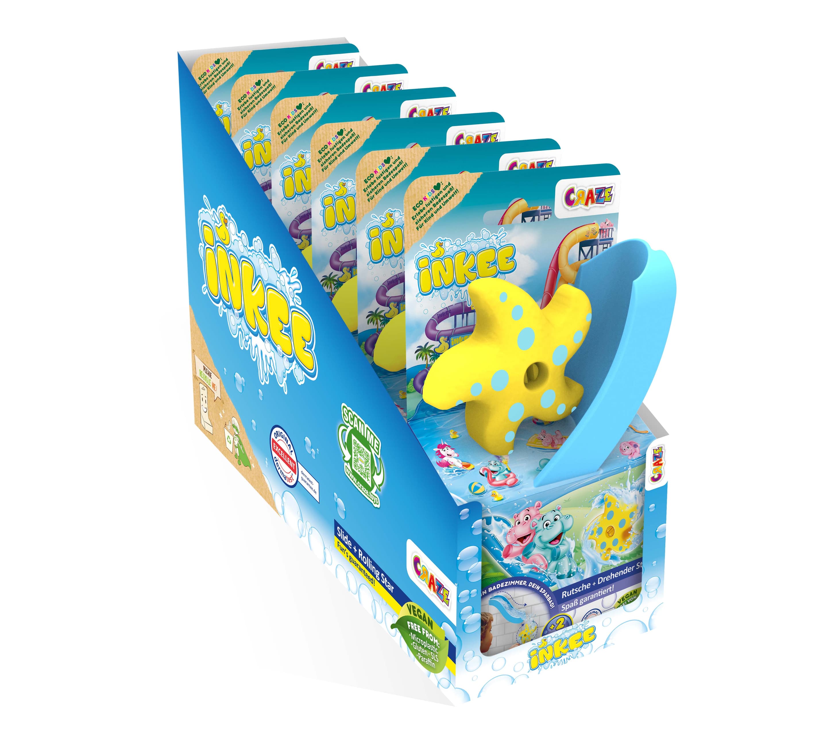 Produktbild INKEE TOYS Seestern mit Saugnäpfen und Baderutsche 4 von 7
