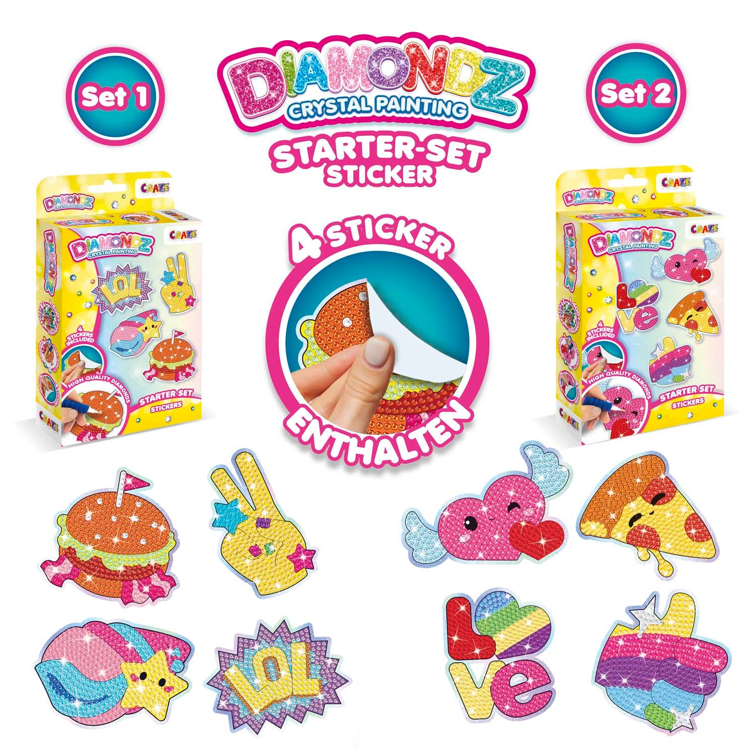 CRAZE - DIAMONDZ Starter Set Stickers