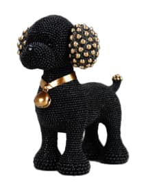 Polyresinfigur Pudel stehend 15cm