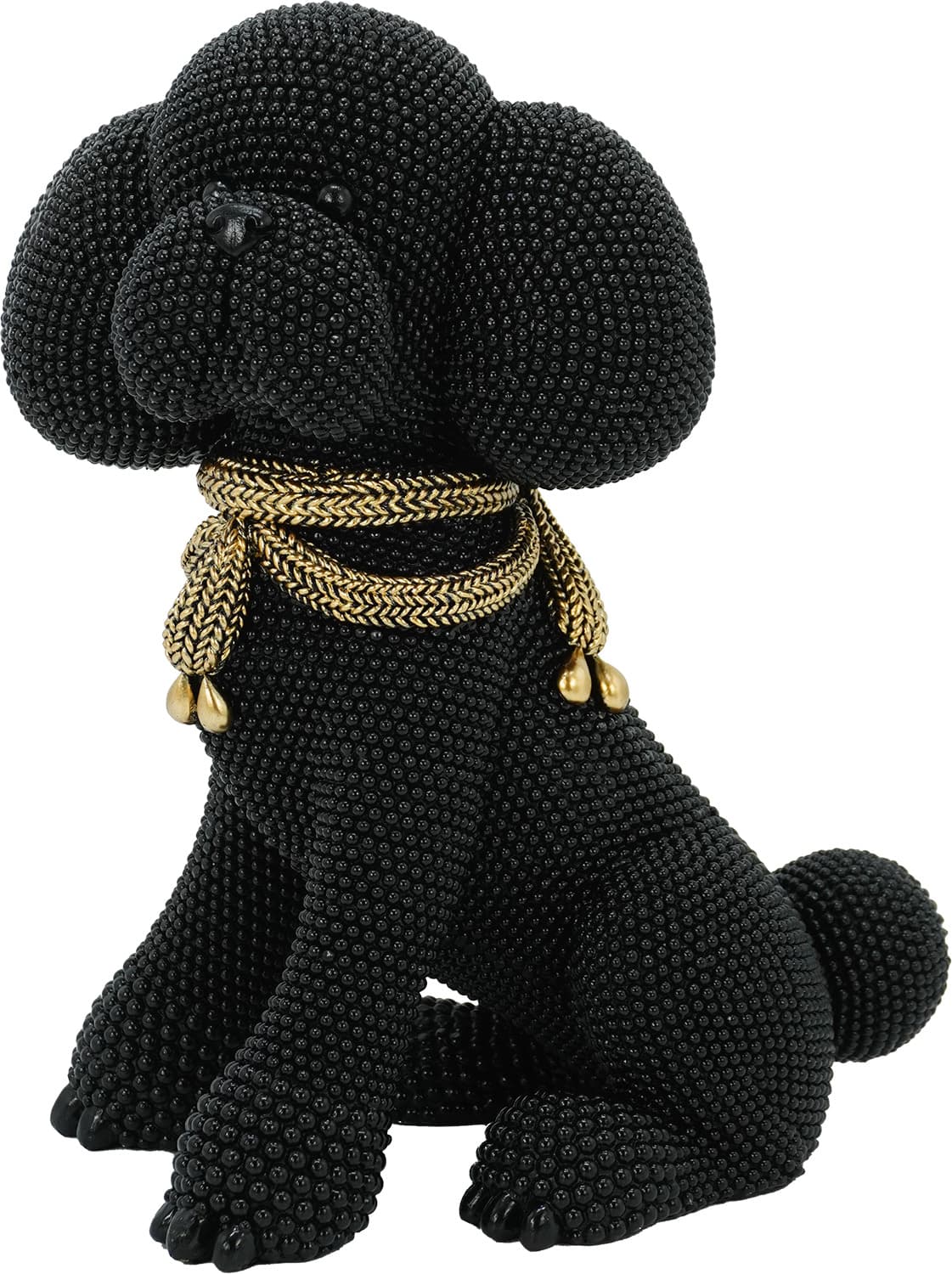 Polyresinfigur Pudel sitzend 29cm