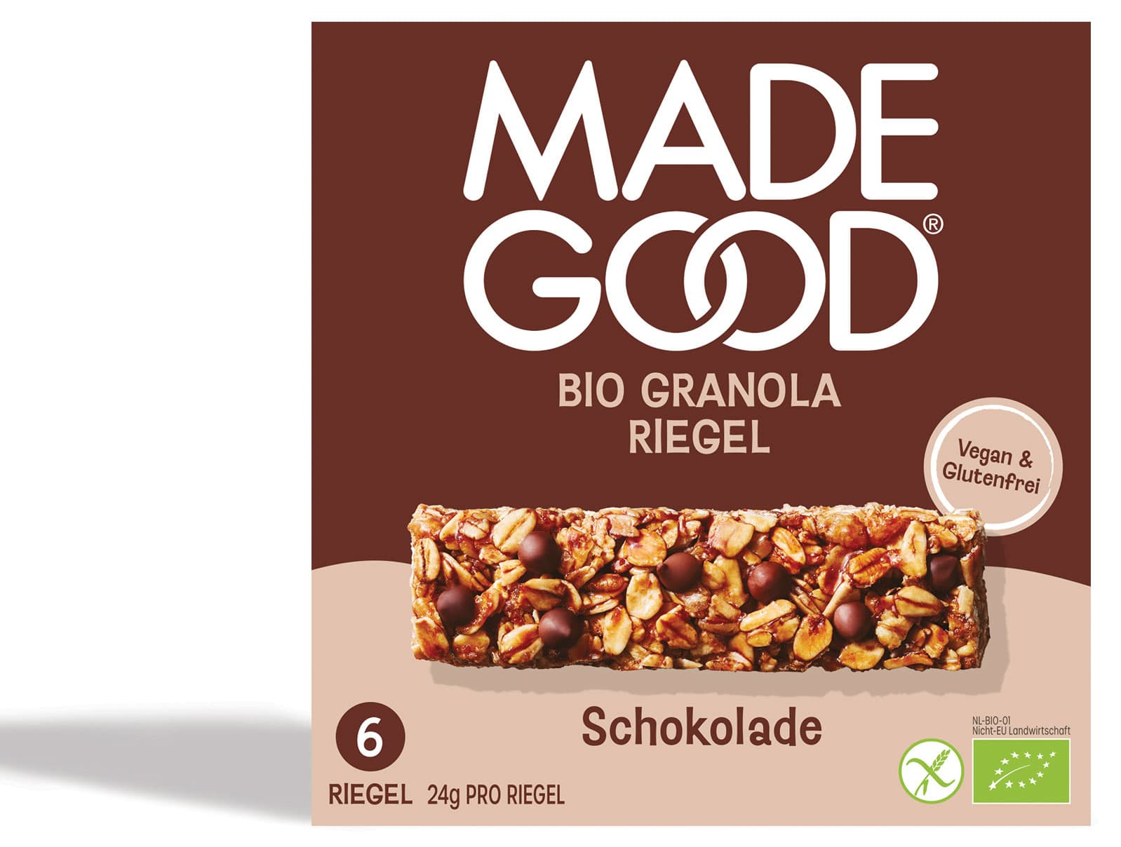 MADEGOOD Bio Granola Riegel mit Schokoladenstücken