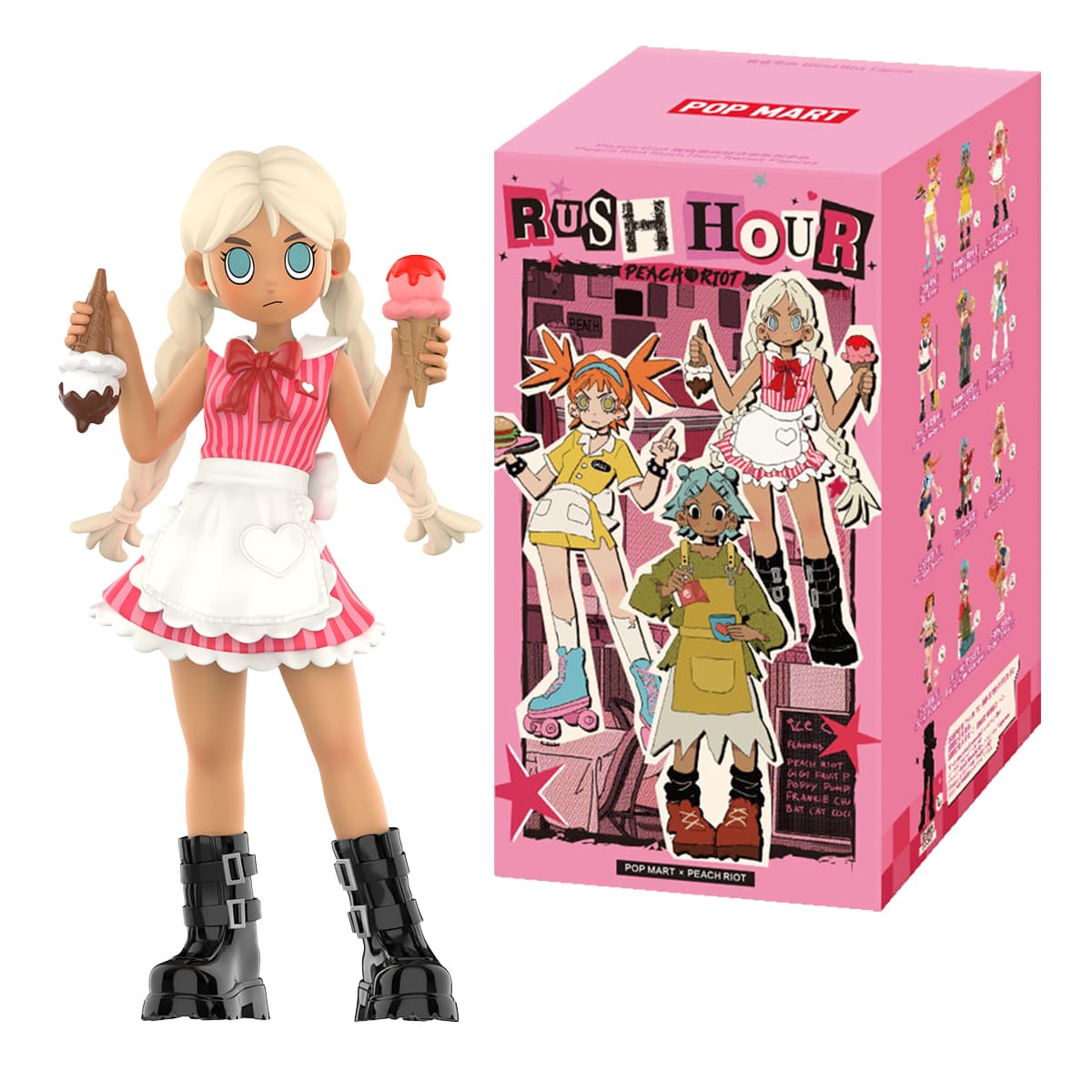 Pop Mart Peach Riot Rush Hour Series Figures. Sammelfigur in Blindbox - sortiert