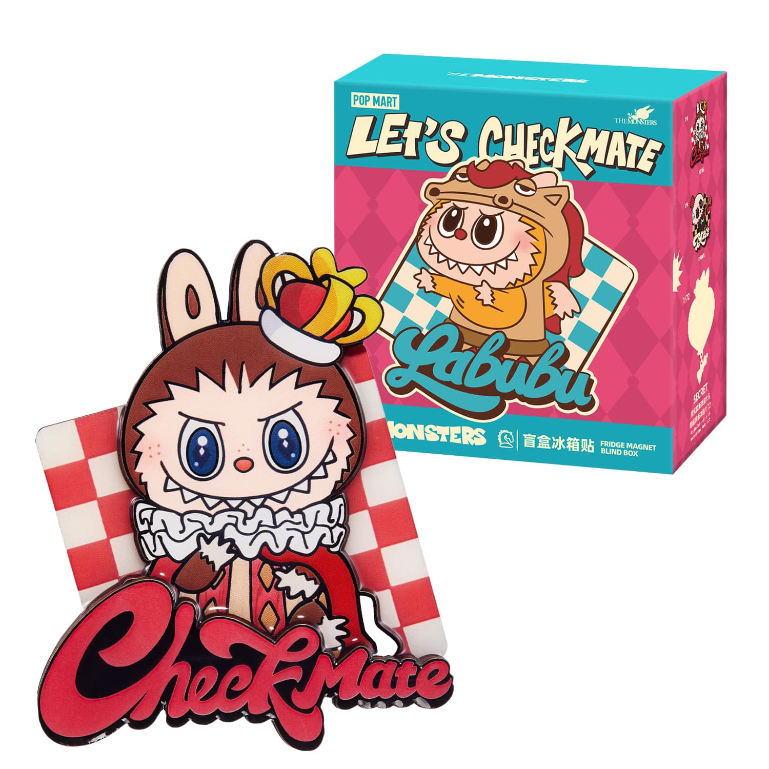 Pop Mart THE MONSTERS Let's Checkmate Series. Magnet-Sammelfigur in Blindbox - sortiert