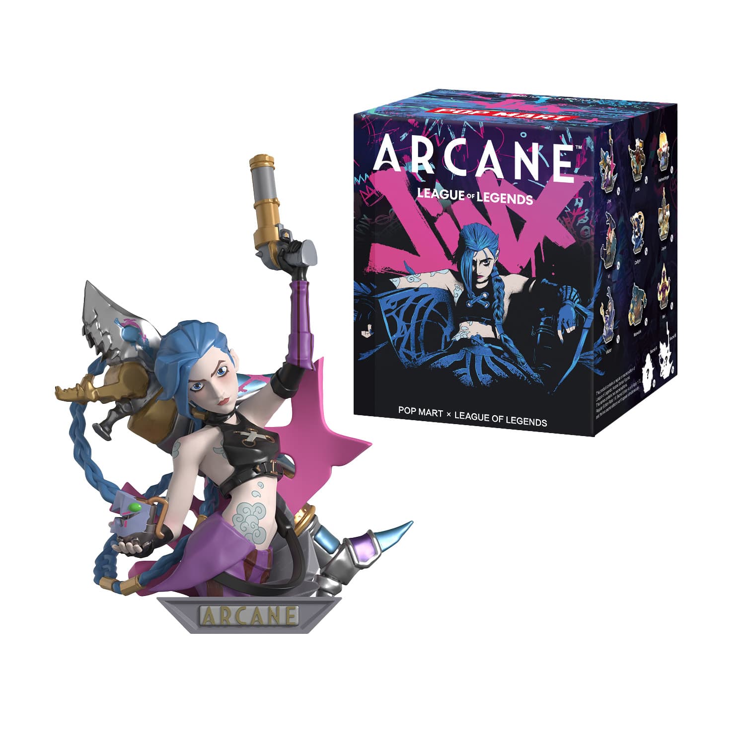 POP MART League of Legends Arcane Blind Box Sammelfigur, sortiert