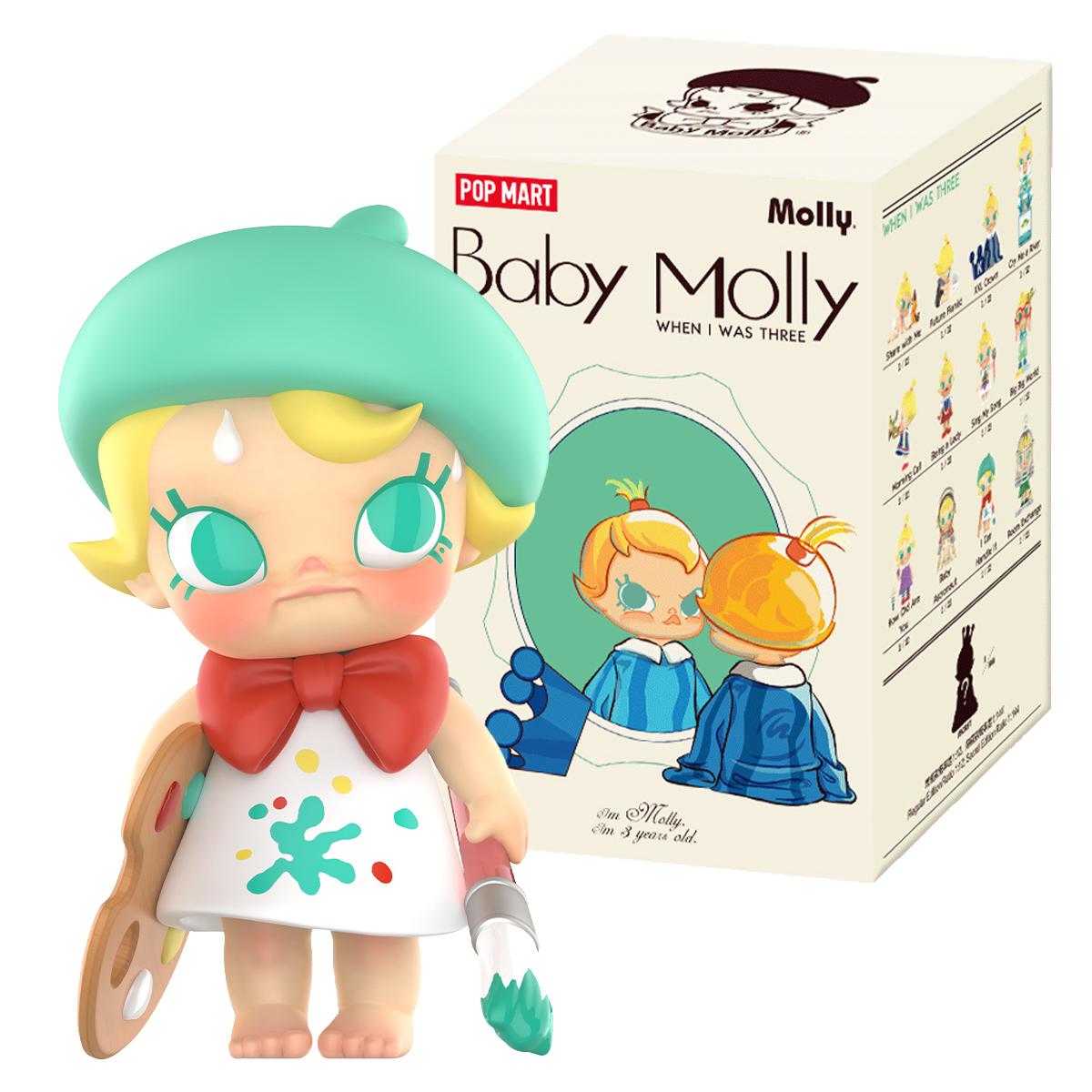 Pop Mart Baby Molly When I was Three Series. Spielzeug-Sammelfigur in Blindbox - sortiert - eine Packung enthält eine zufällige Figur