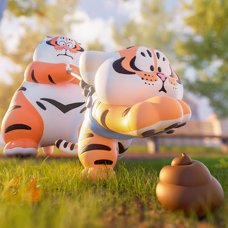Produktbild Funism Alexander The Fat Tiger-Roaring Love. Sammelfigur in Blindbox - sortiert - eine Packung enthält eine zufällige Figur 5 von 8