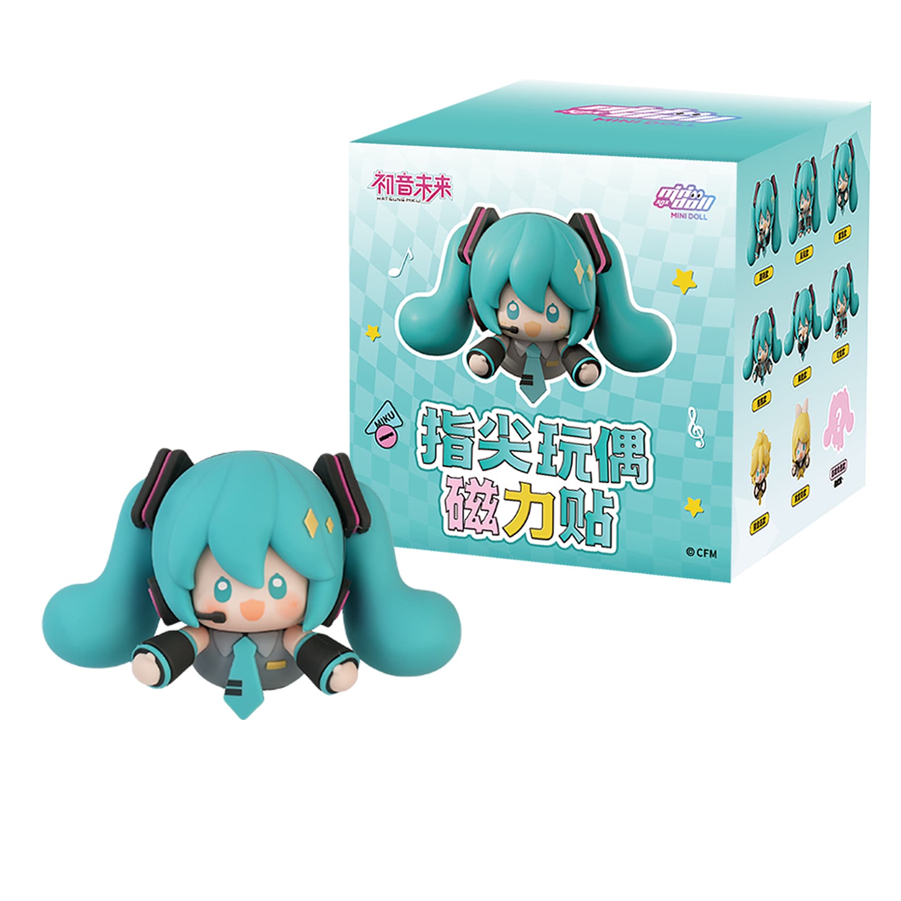 Hatsune Miku Fingertip Figurine Magnet. Sammelfigur in Blindbox - sortiert - eine Packung enthält eine zufällige Figur
