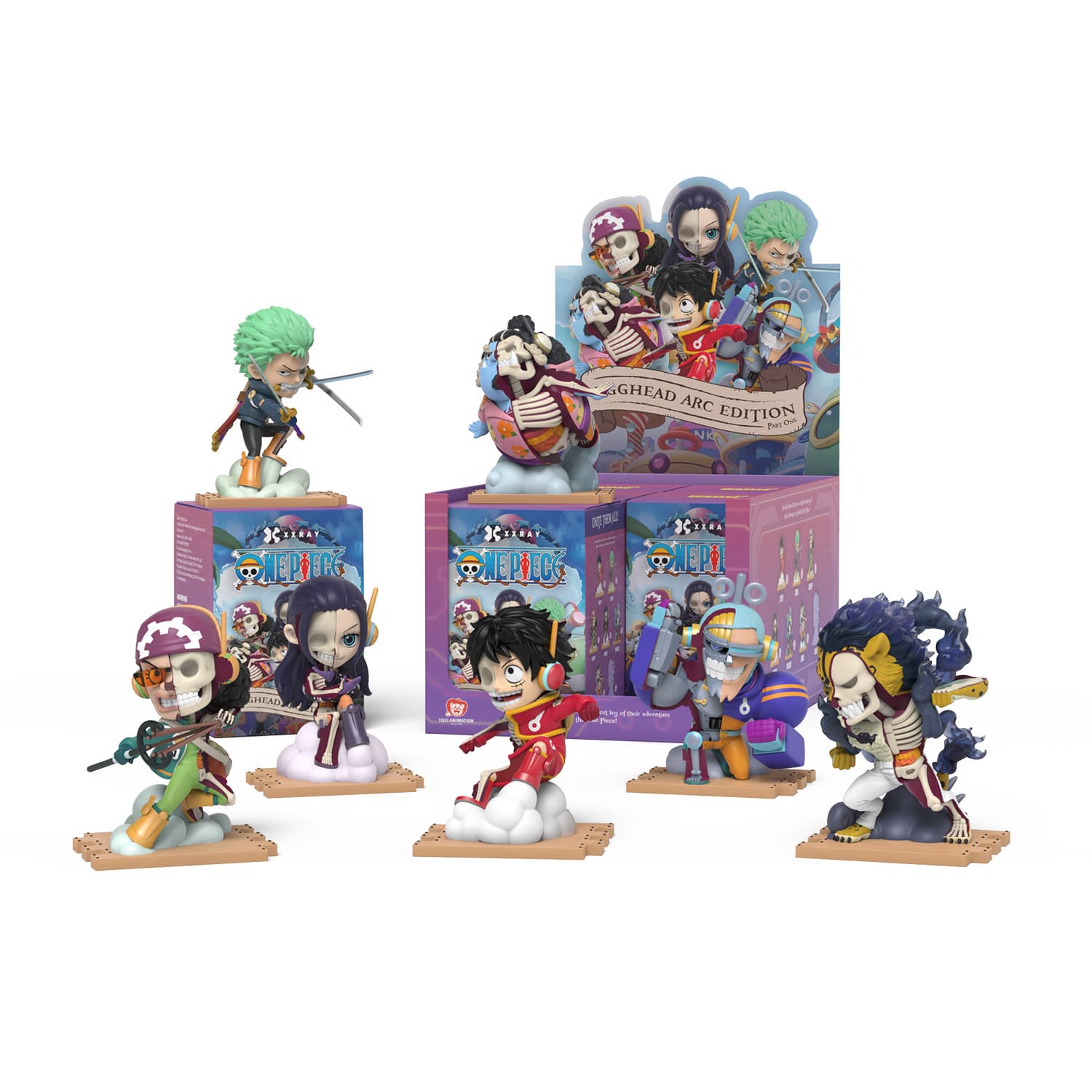 Sammelfiguren in Blindbox - Mighty Jaxx One Piece Egghead Arc Blindbox | sortiert - eine Packung enthält eine zufällige Figur