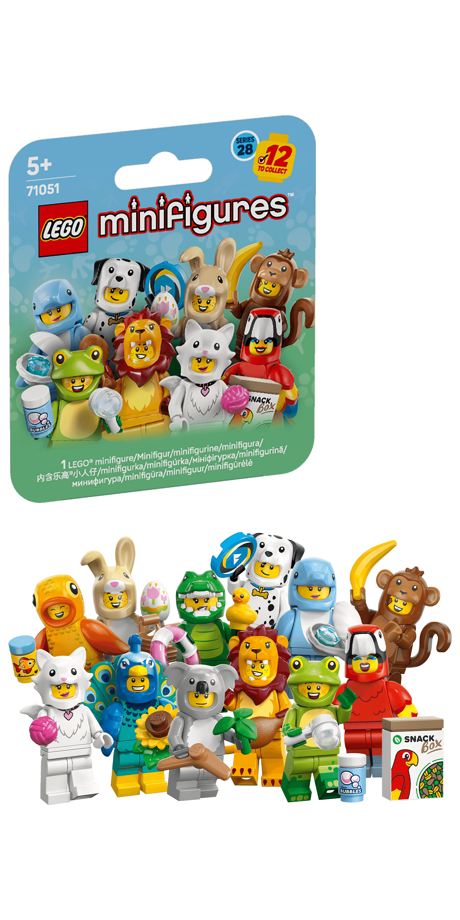 LEGO 71051 Minifiguren Tiere Serie 28 – Keine Auswahl möglich