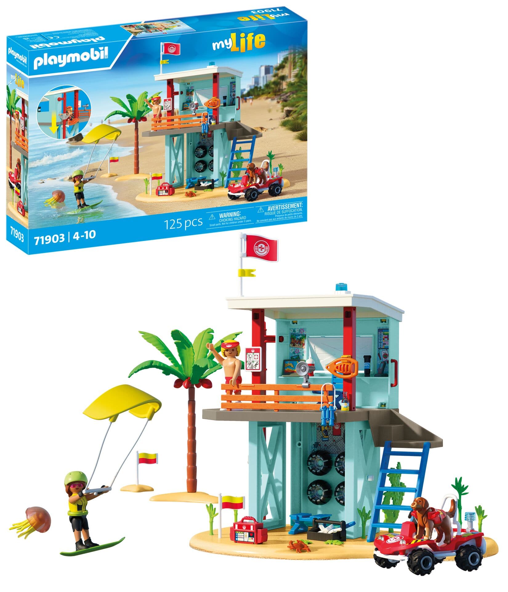 Produktbild PLAYMOBIL 71903 - my Life - Rettungsturm mit Beach buggy 3 von 5