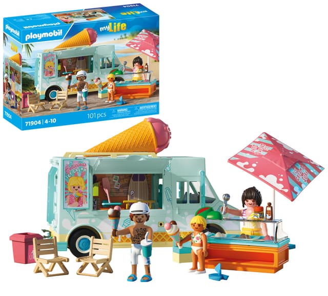 Playmobil – Camion De Glaces Et Surf Shop – Vacances à La Plage – Set 71904 – Dès 4 Ans