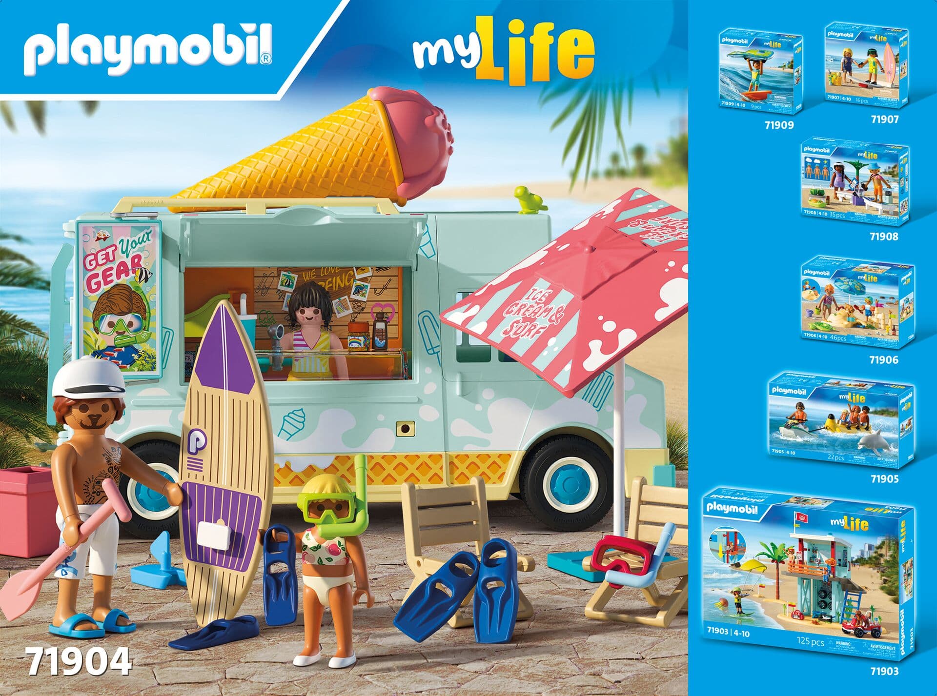 Produktbild PLAYMOBIL 71904 - my Life - Ice Cream Truck mit Surfshop 4 von 5
