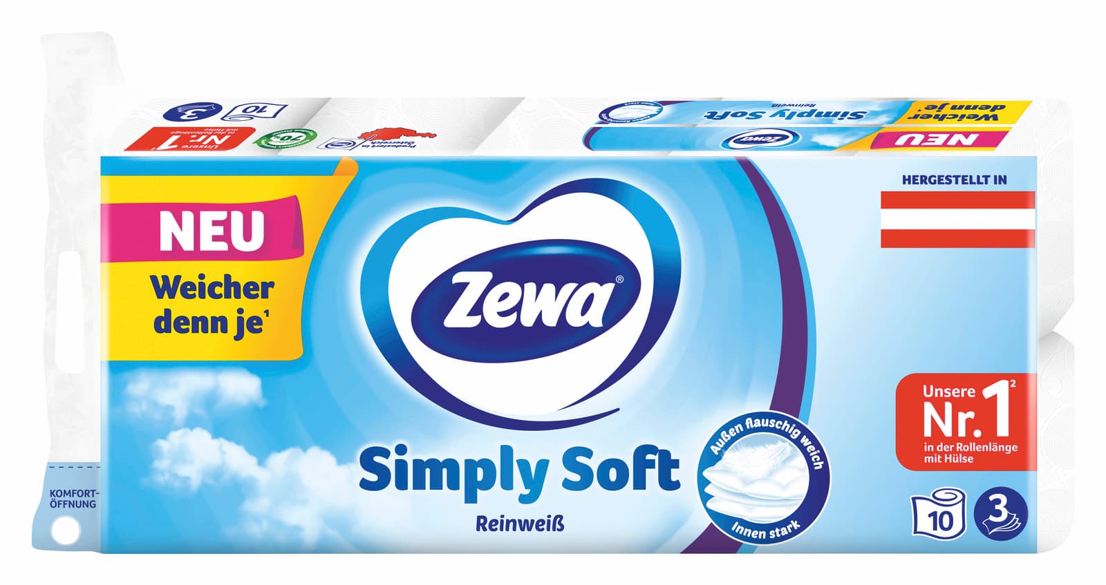 Zewa Simply Soft Reinweiß