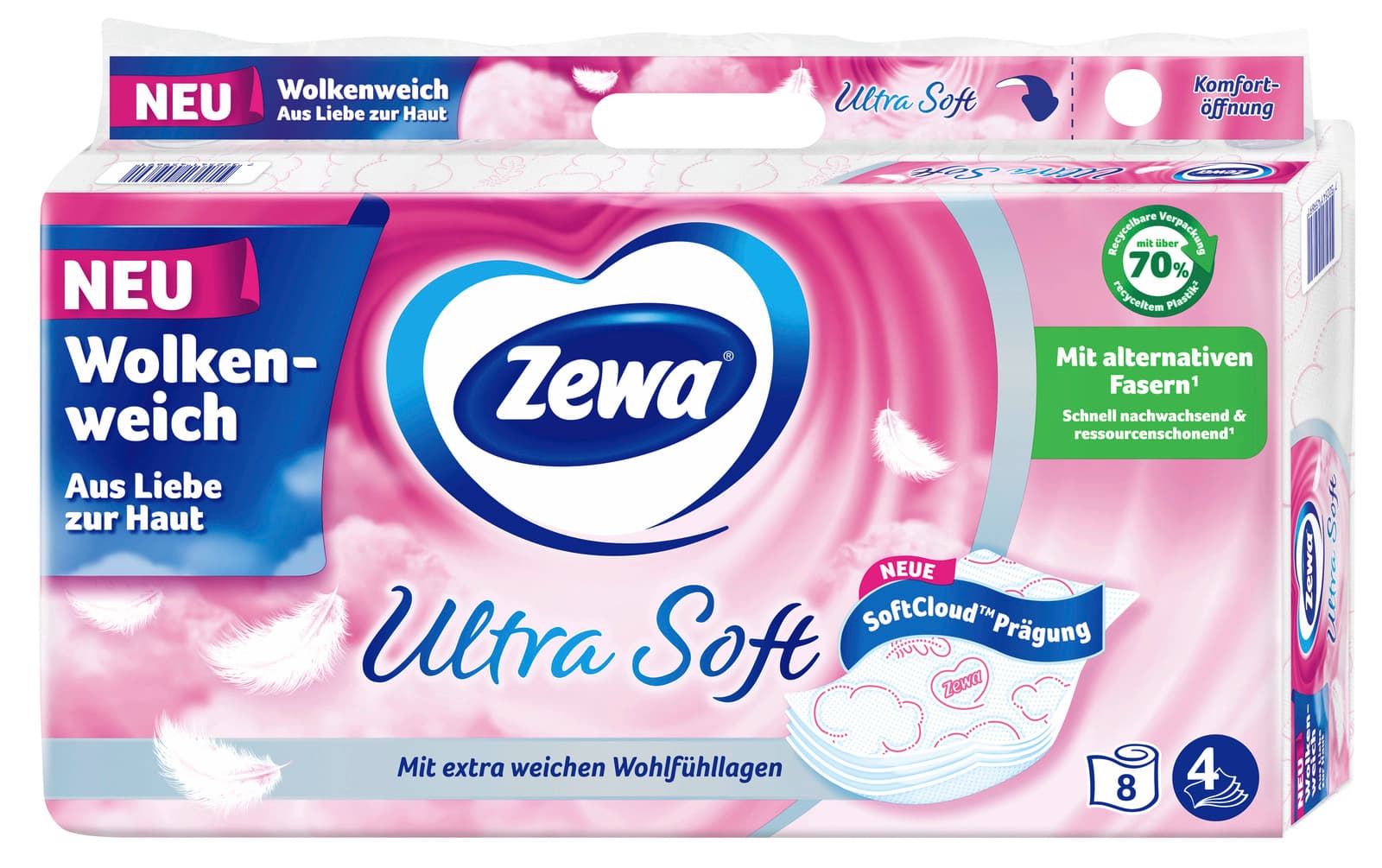 ZEWA Ultra Soft Toilettenpapier 4 Lagen