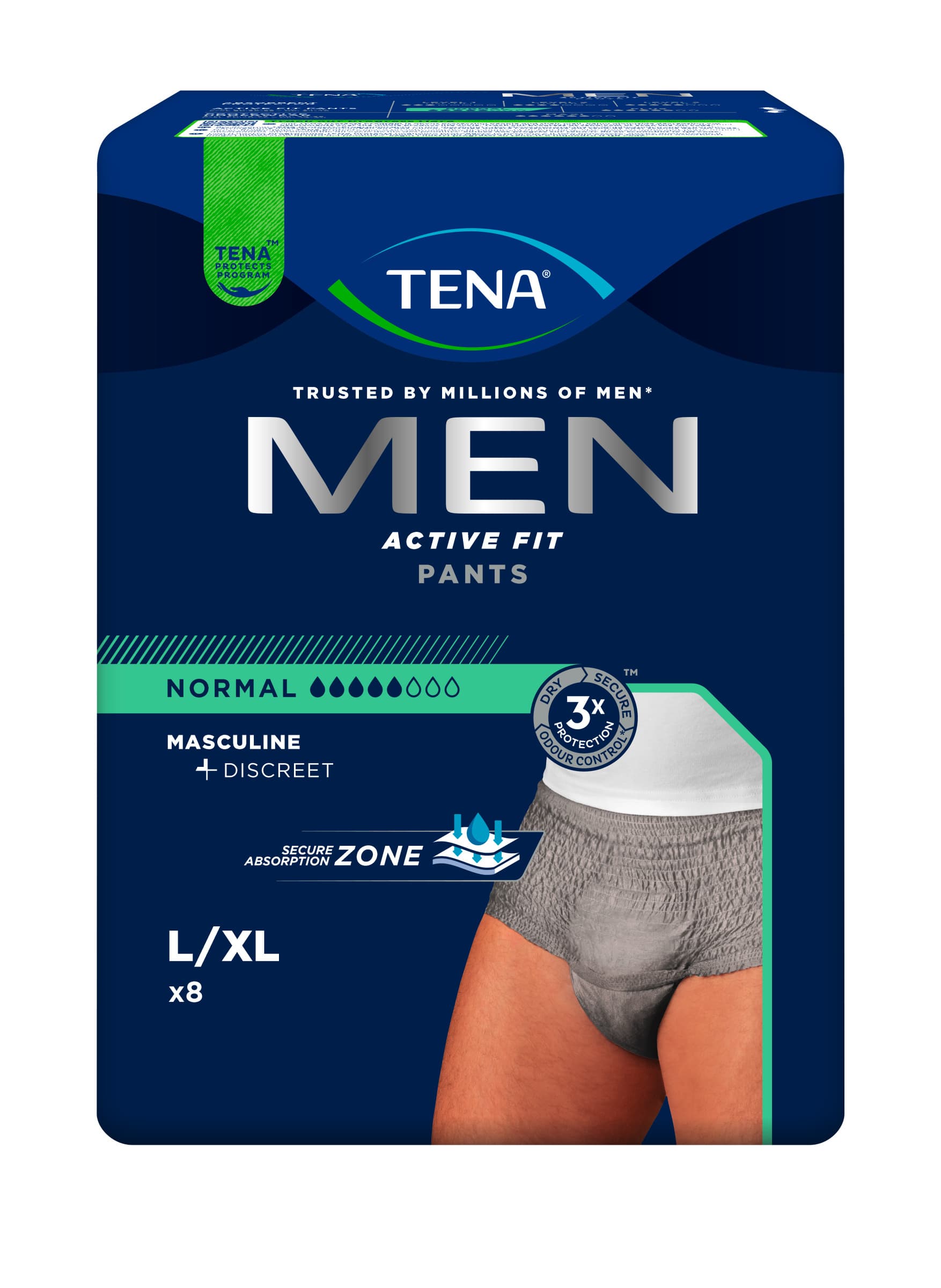 TENA MEN Inkontinenz Pants Normal L / XL Grau