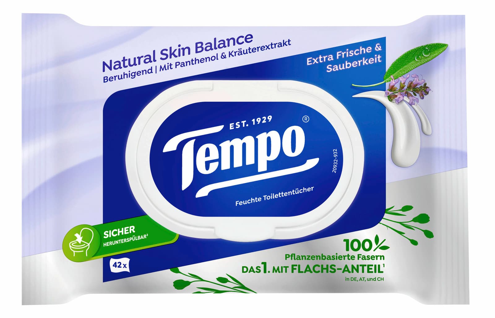 Tempo Feuchtes Toilettenpapier Natural Skin Balance