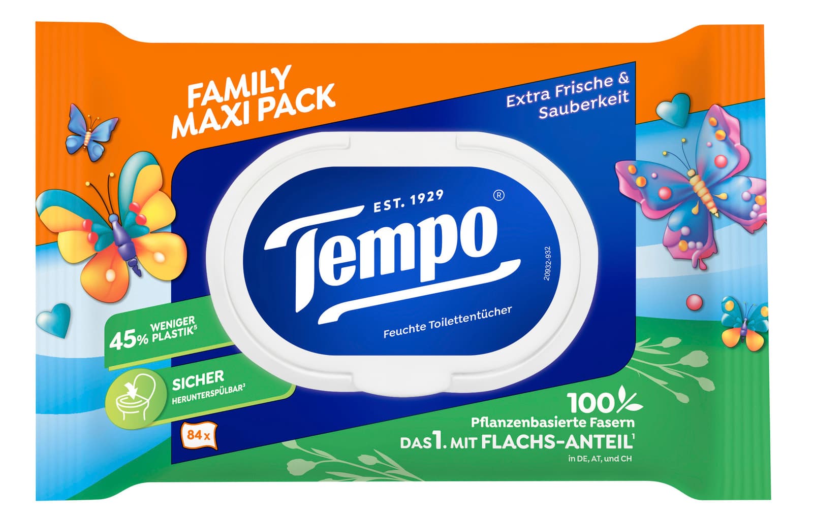Tempo Feuchtes Toilettenpapier Family Maxi Pack