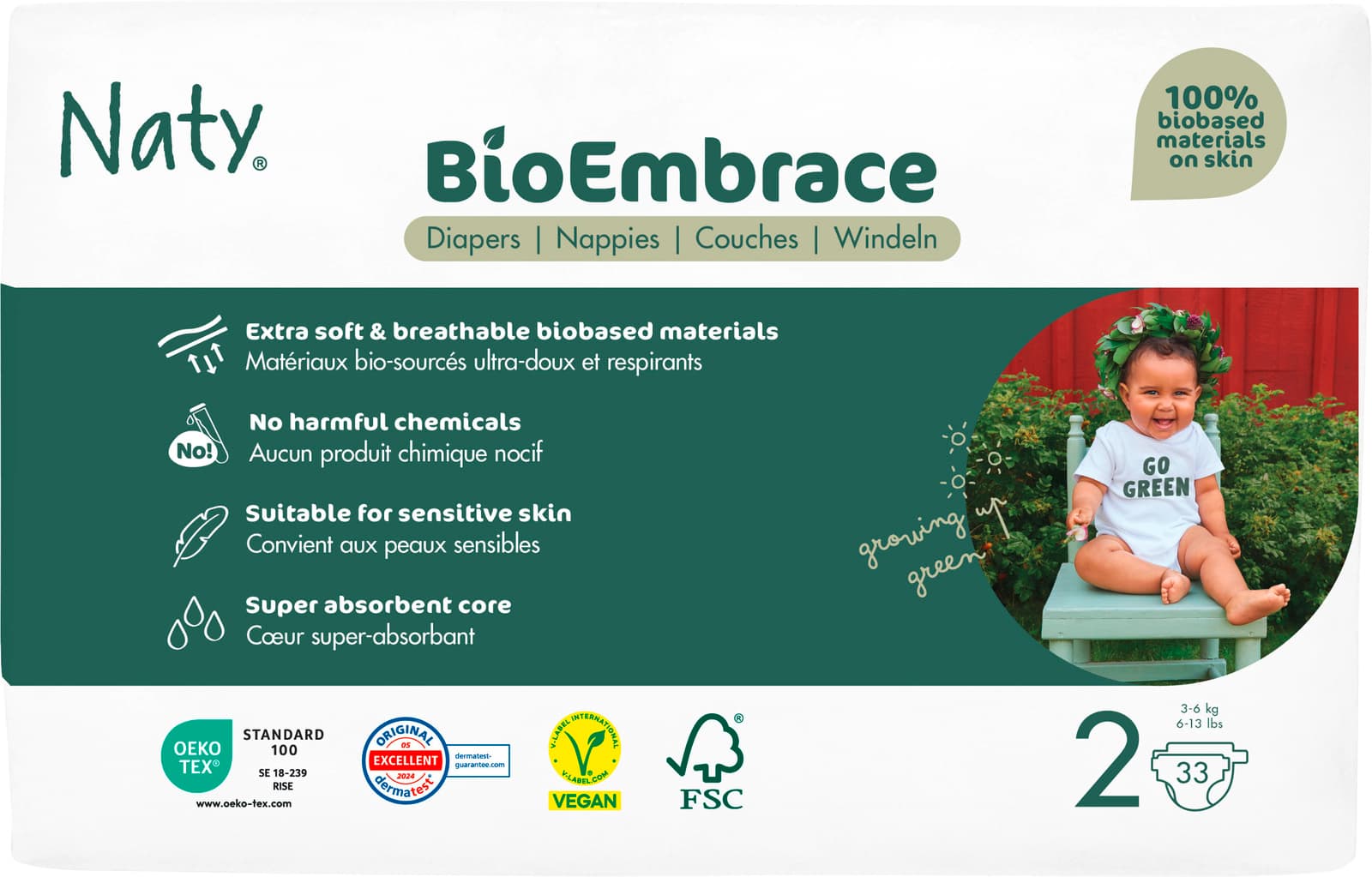 Naty Windeln BioEmbrace Gr. 2 (3-6 kg)