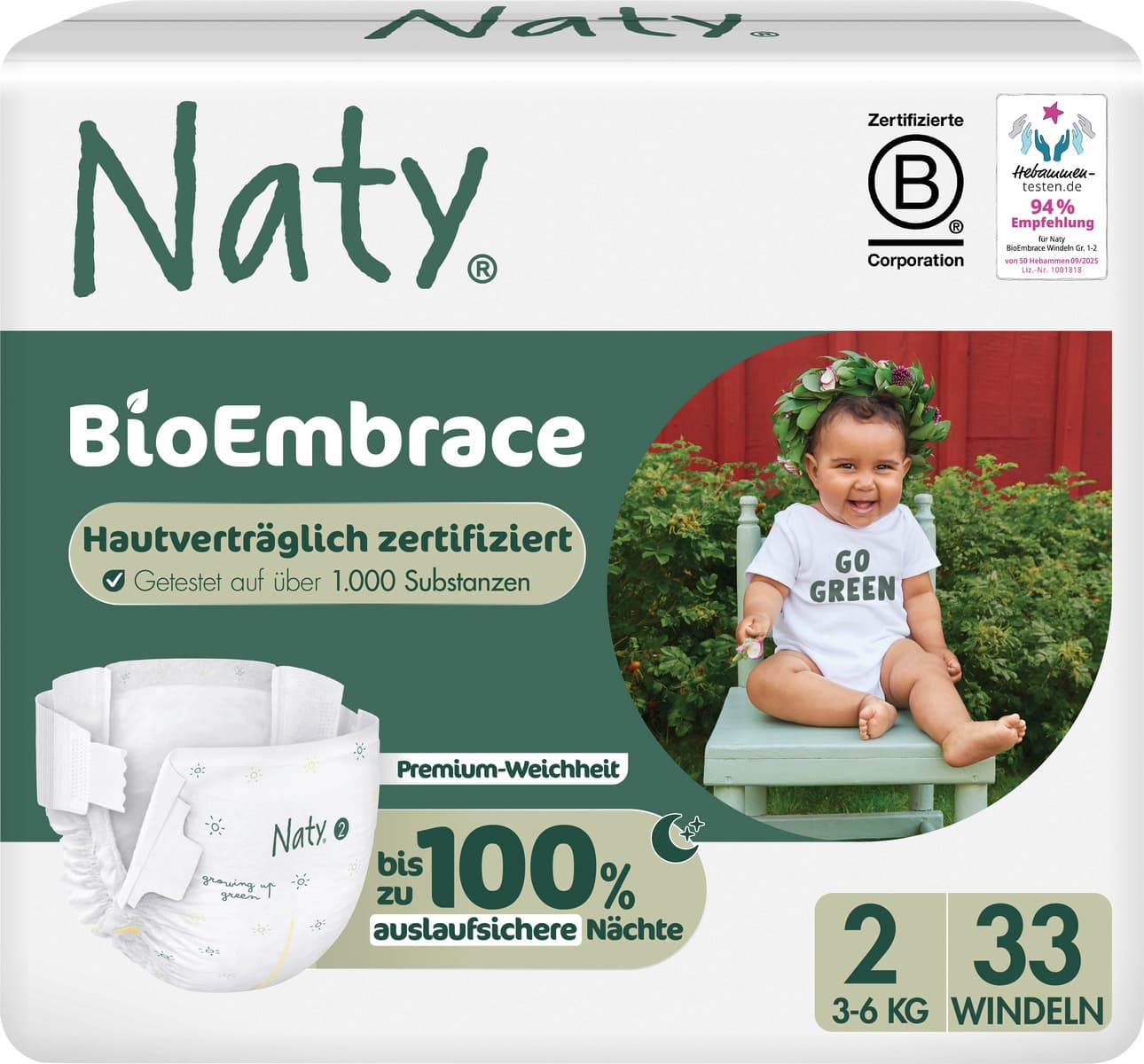 Naty Windeln BioEmbrace Gr. 2 (3-6 kg)