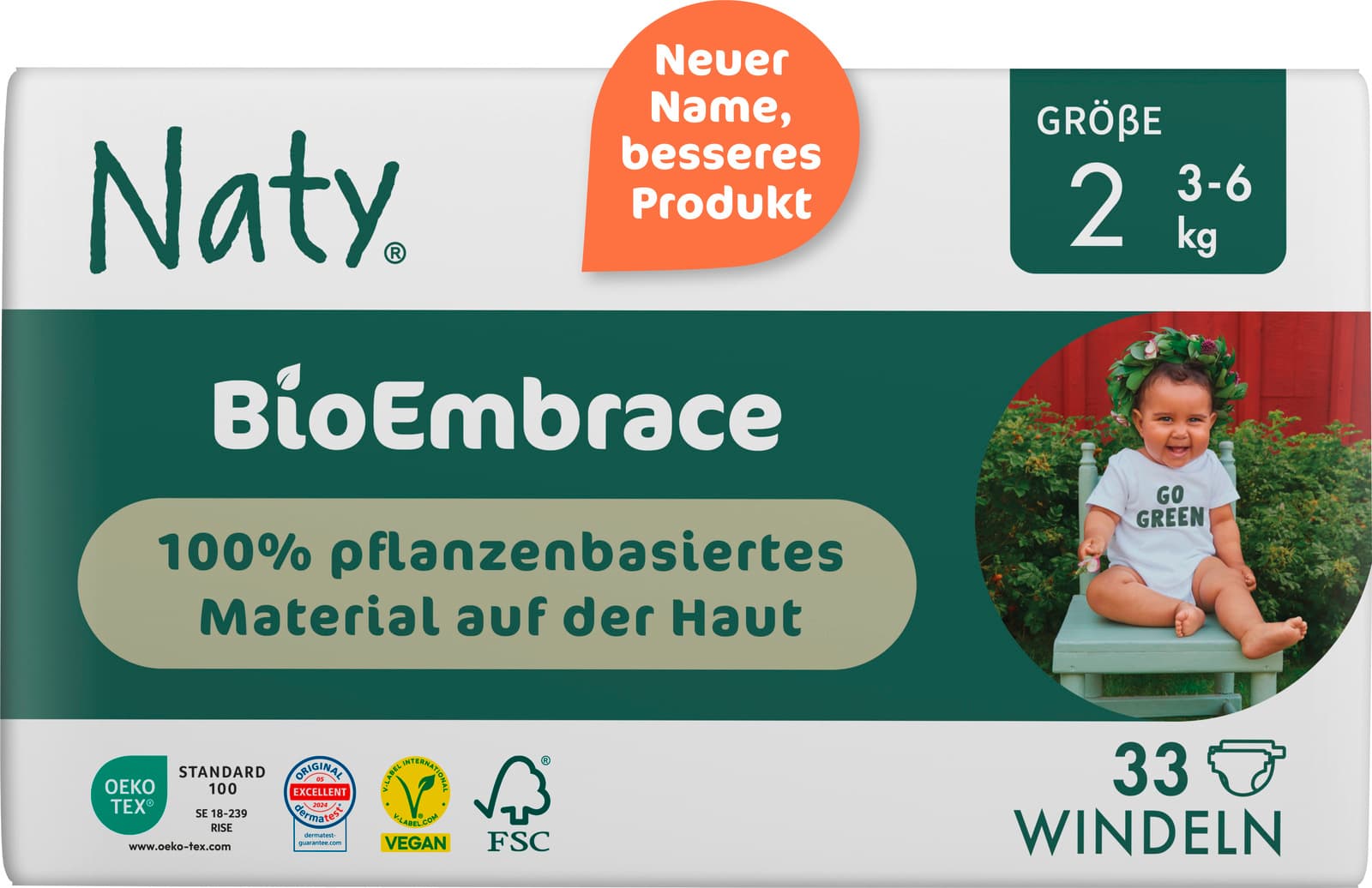 Naty Windeln BioEmbrace Gr. 2 (3-6 kg)
