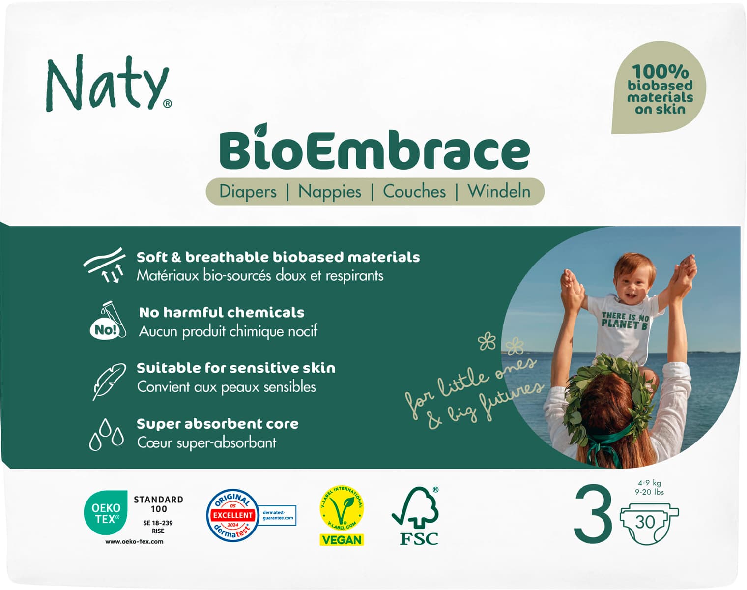 Naty Windeln BioEmbrace Gr. 3 (4-9 kg)