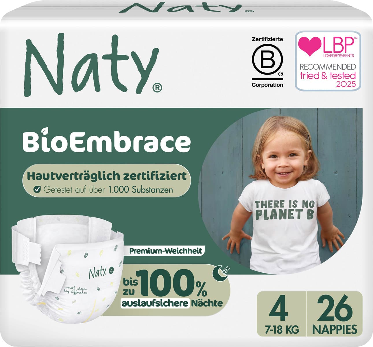 Naty Windeln BioEmbrace Gr. 4 (7-18 kg)