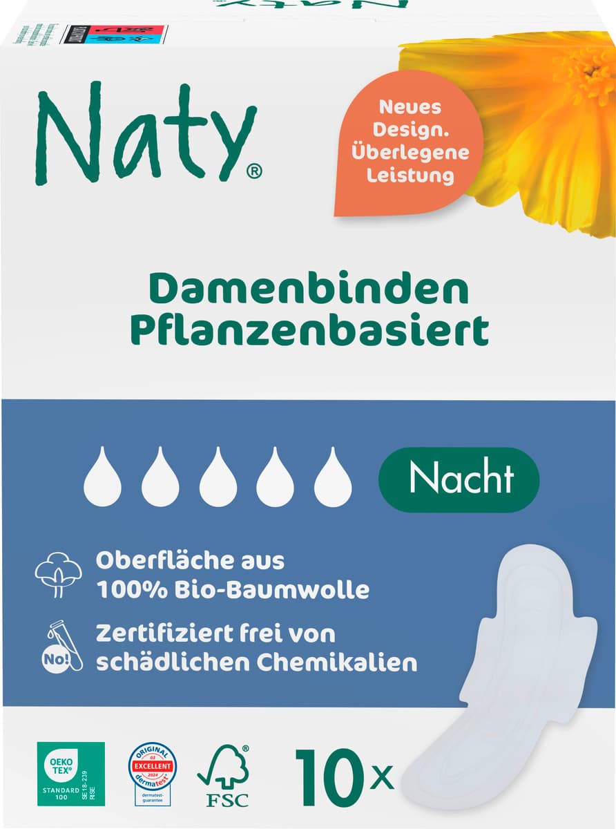 Naty Damenbinden, Nacht