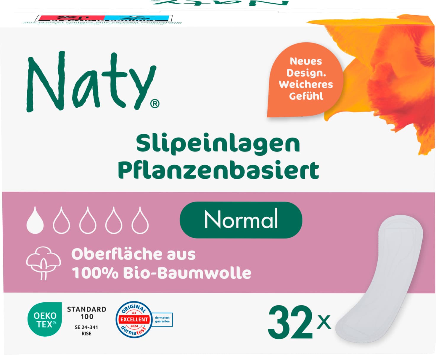 Naty Slipeinlagen, Normal