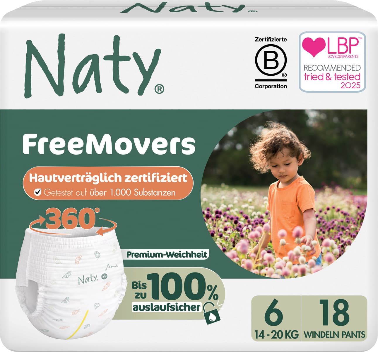 Naty Baby Pants FreeMovers Gr. 6 (14-20 kg)
