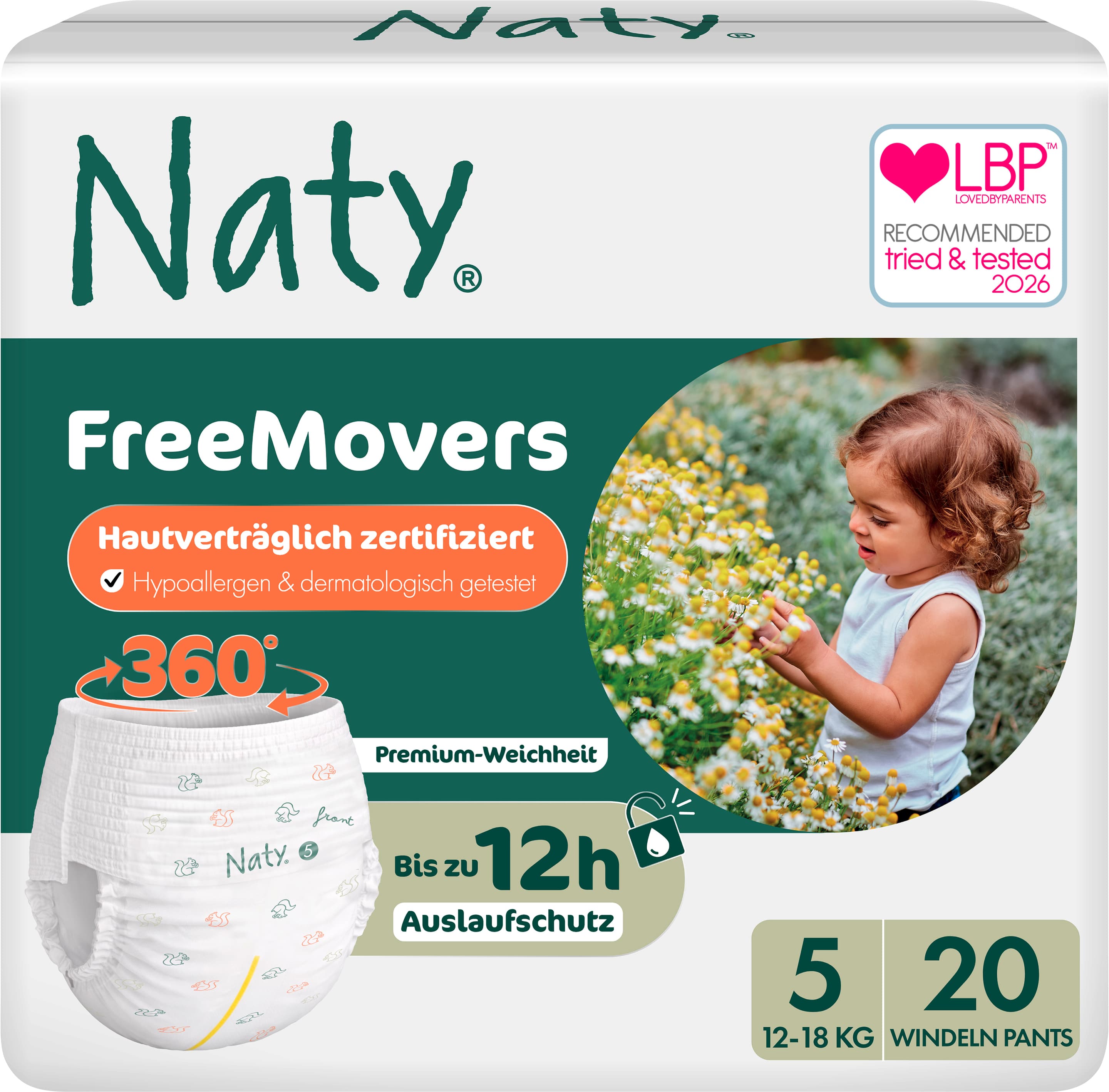 Naty Baby Pants Free Movers Gr. 5 (12-18 kg)