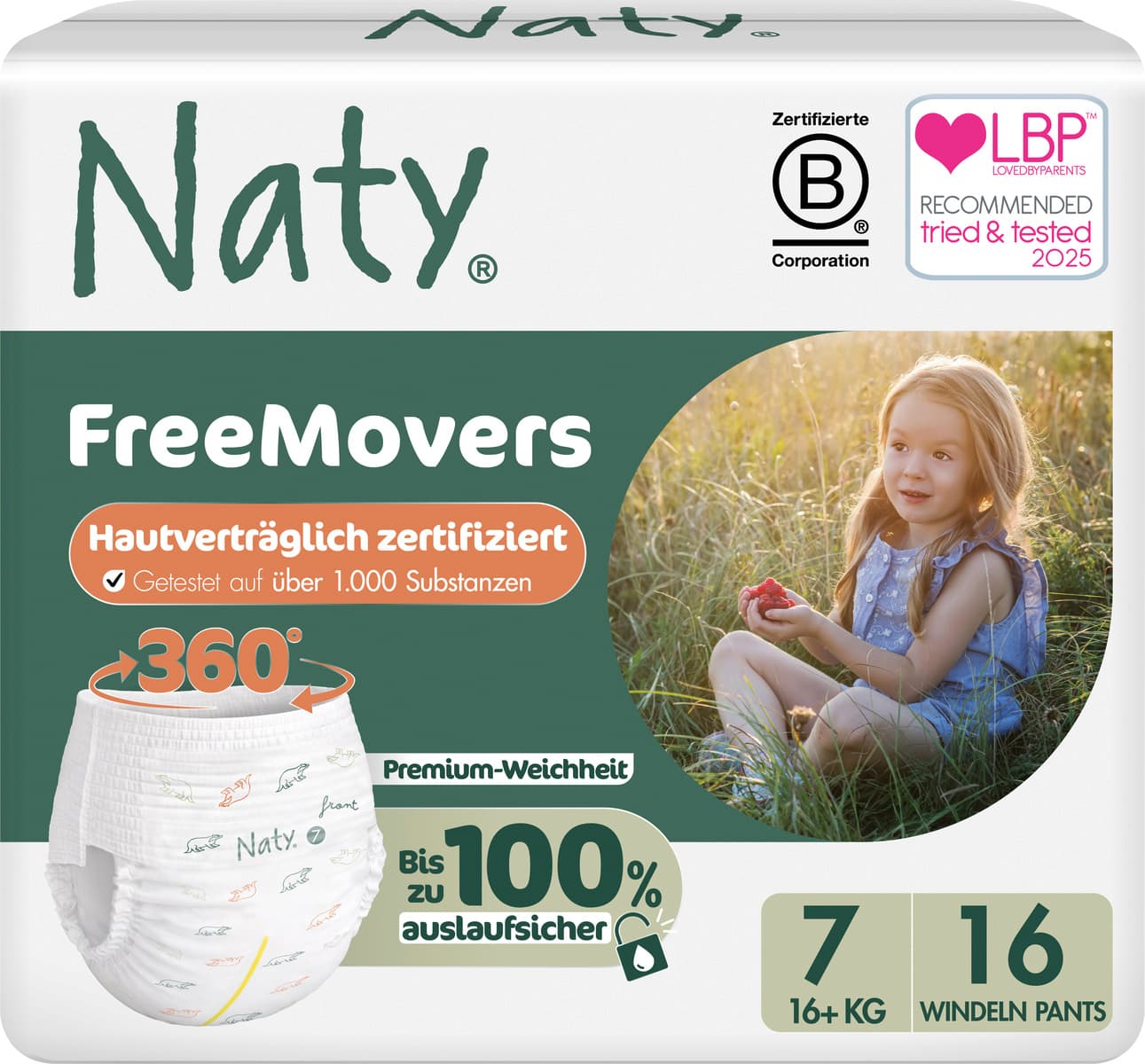 Naty Baby Pants FreeMovers Gr. 7 (16+ kg)