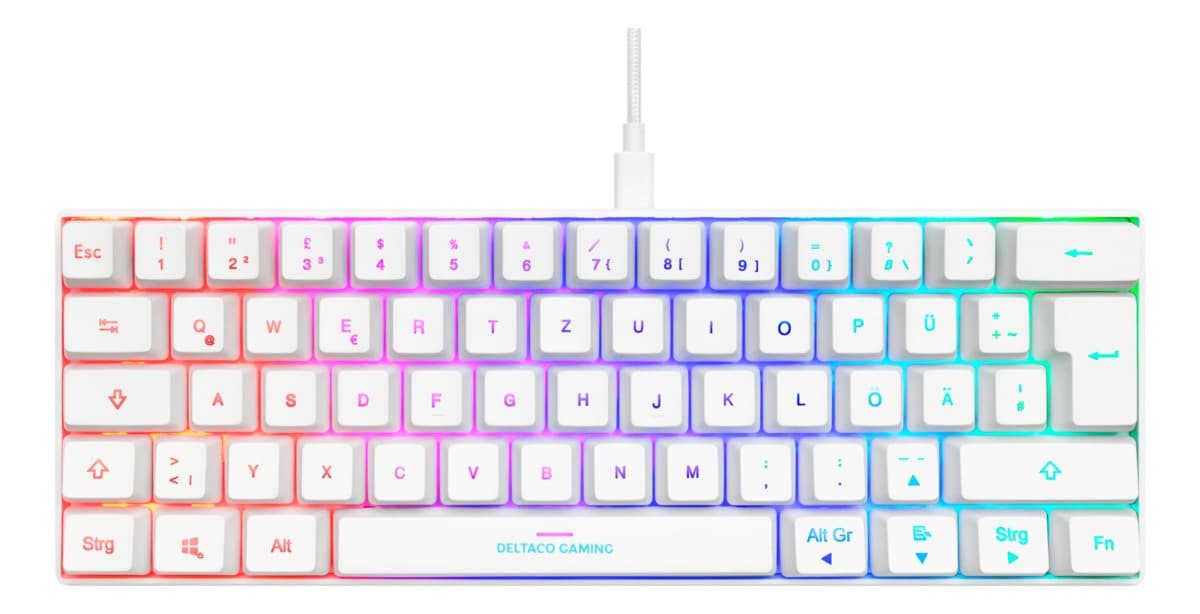 WK85B mechanische Tastatur im 60%-Layout, weiß