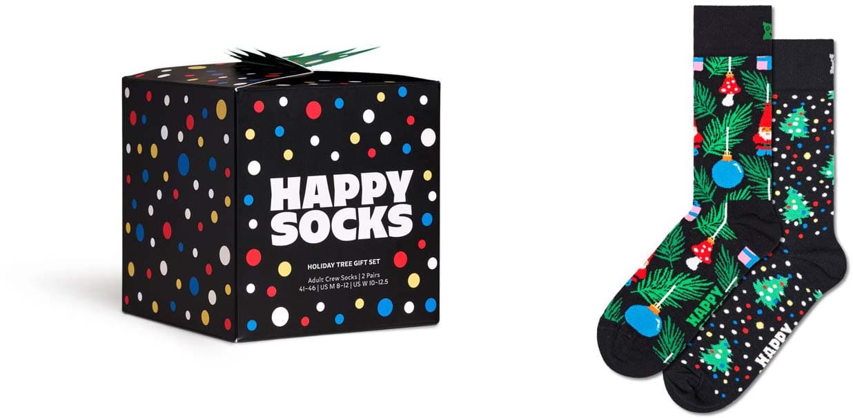 Happy Socks Damen Socken Holiday Tree 2er Set in Geschenkpackung