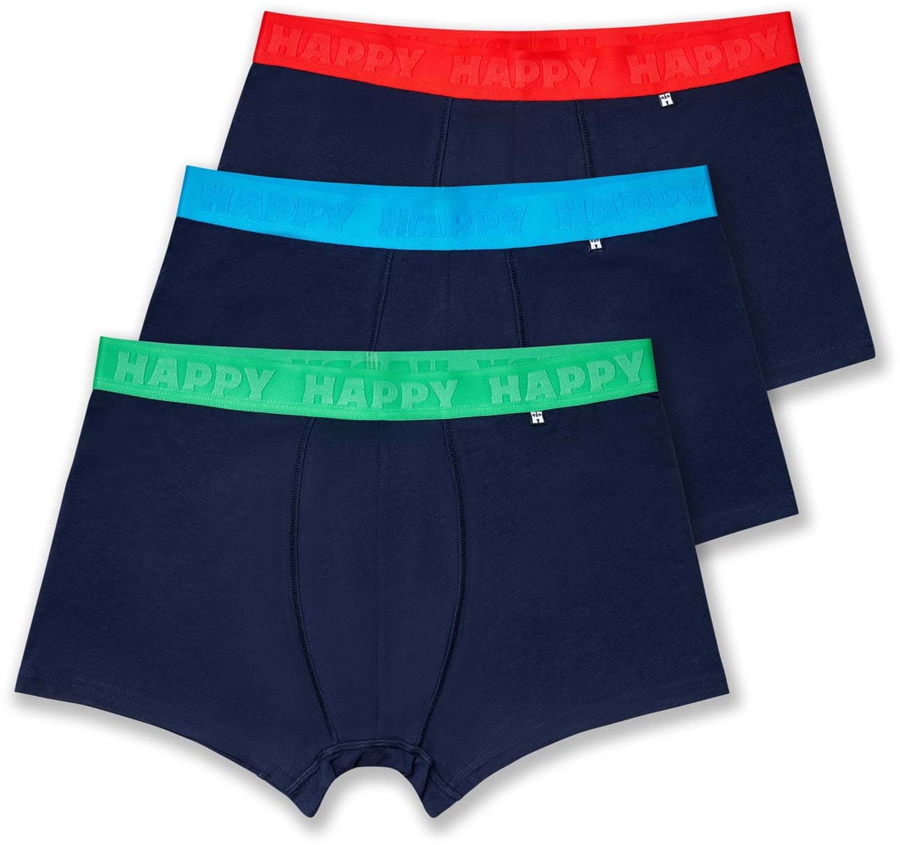 Happy Socks Herren Boxershorts Solid Navy 3er Pack