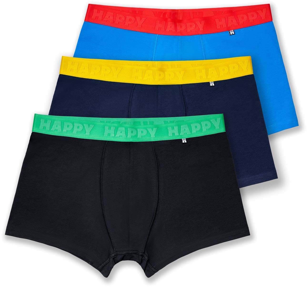 Happy Socks Herren Boxershorts Solid Mix 3er Pack