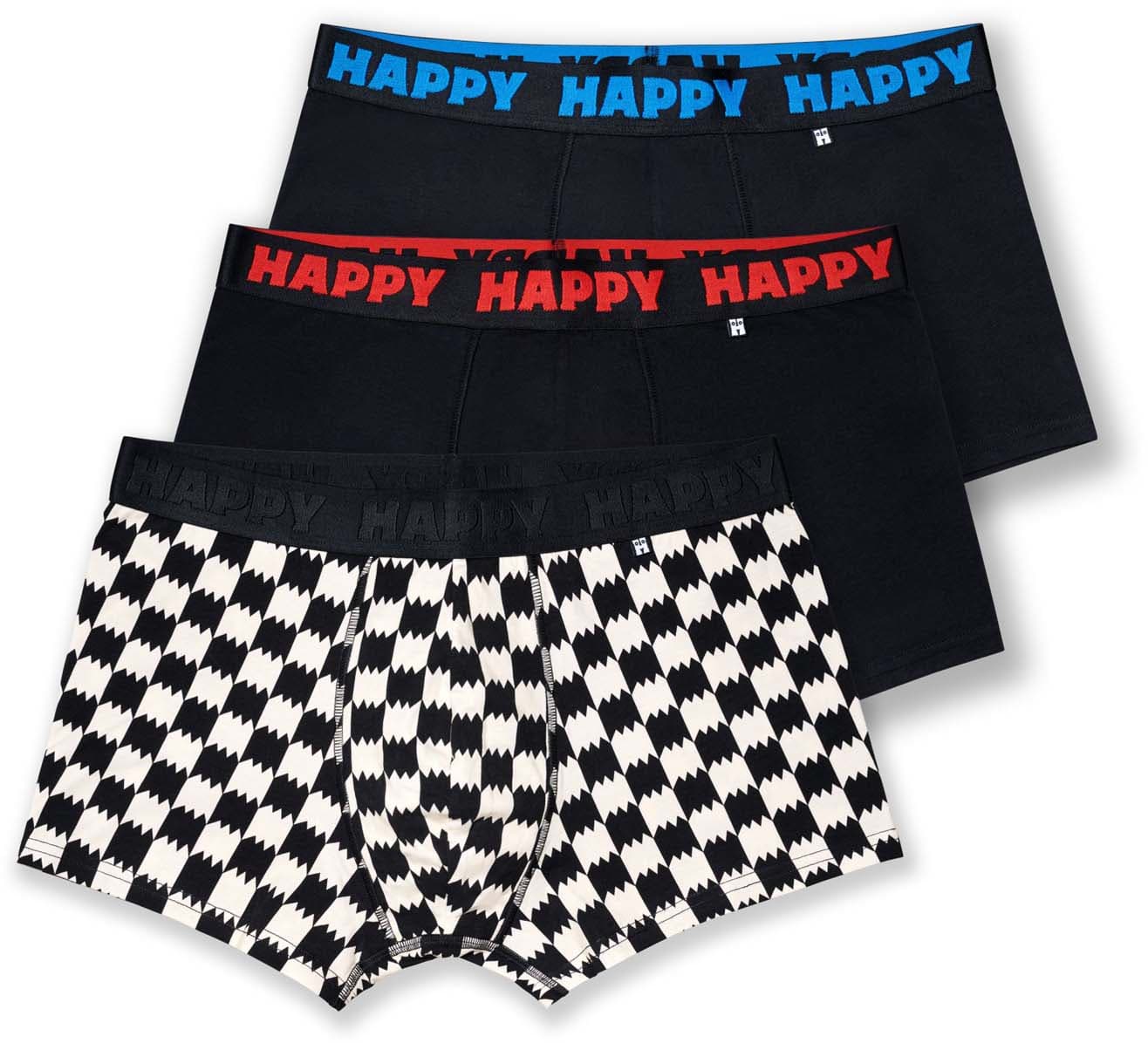 Happy Socks Herren Boxershorts Black Mix 3er Pack