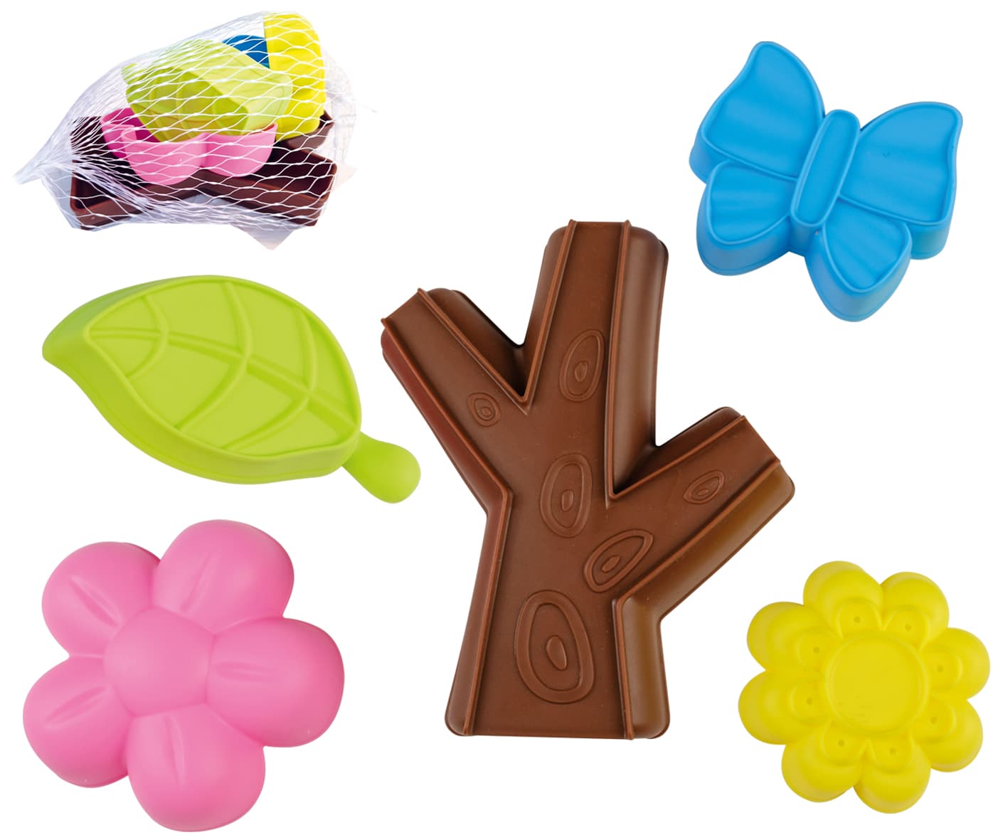 Happy People - Sandförmchen „Blume“, 5-teilig – Kreativer Spielspaß im Sandkasten