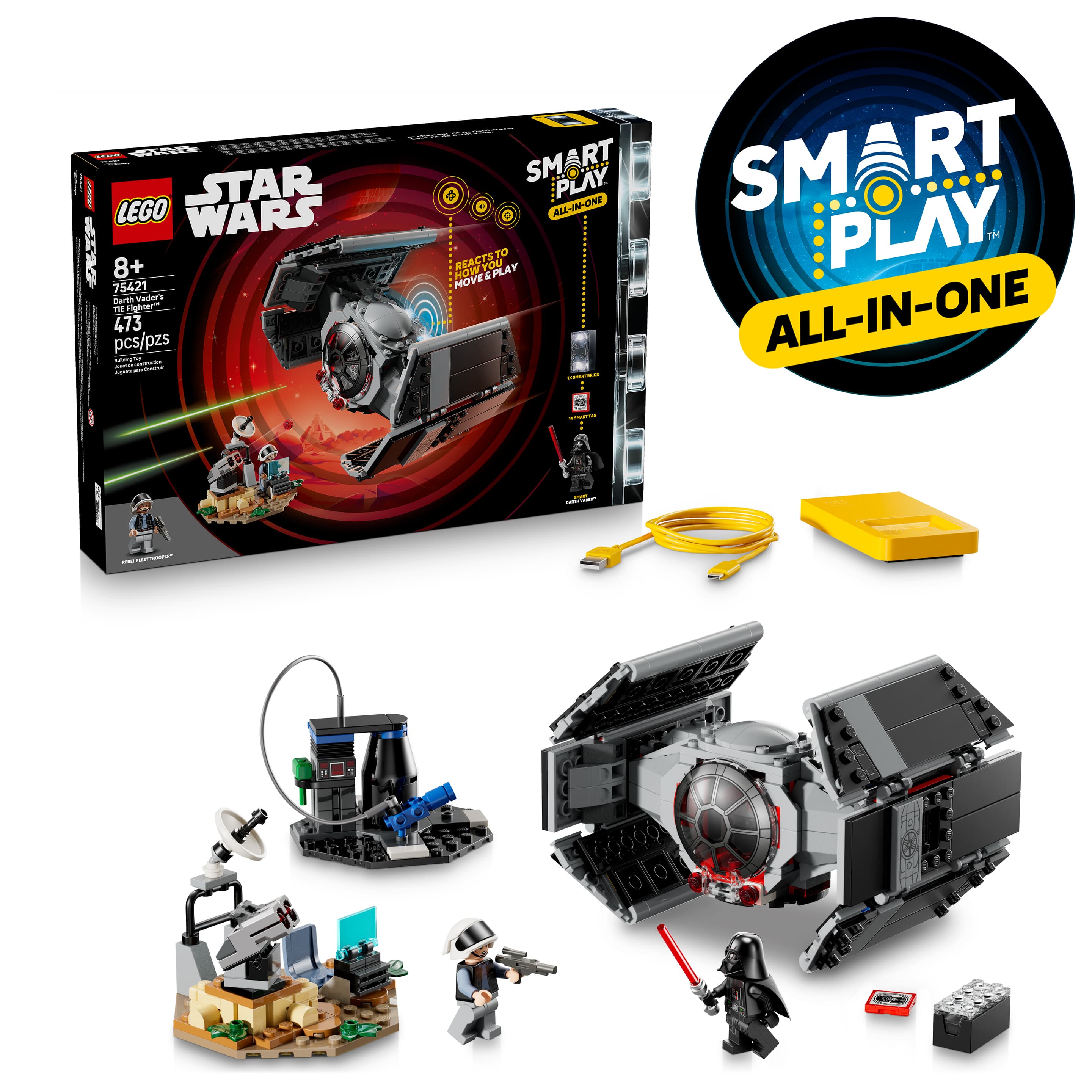 LEGO Star Wars 75421 SMART Play: Darth Vaders TIE Fighter