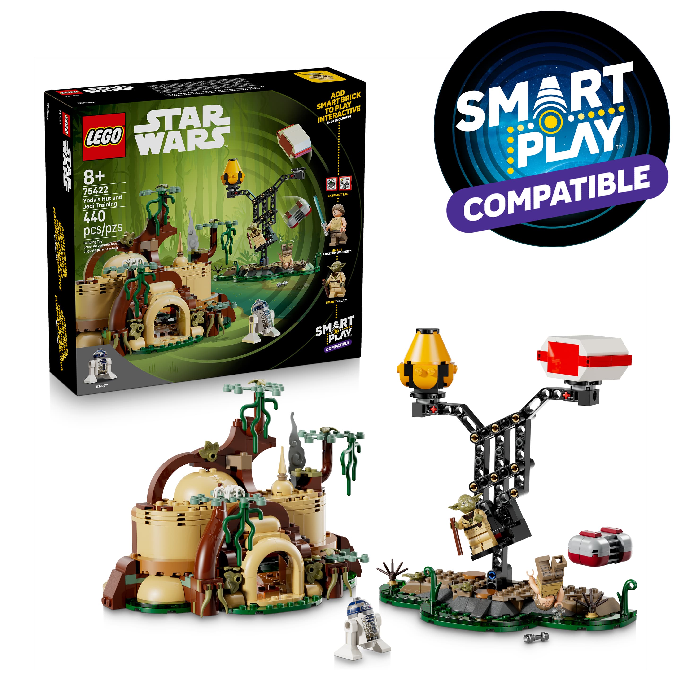 LEGO Star Wars 75422 SMART Play: Jedi-Training an Yodas Hütte, Spielzeug