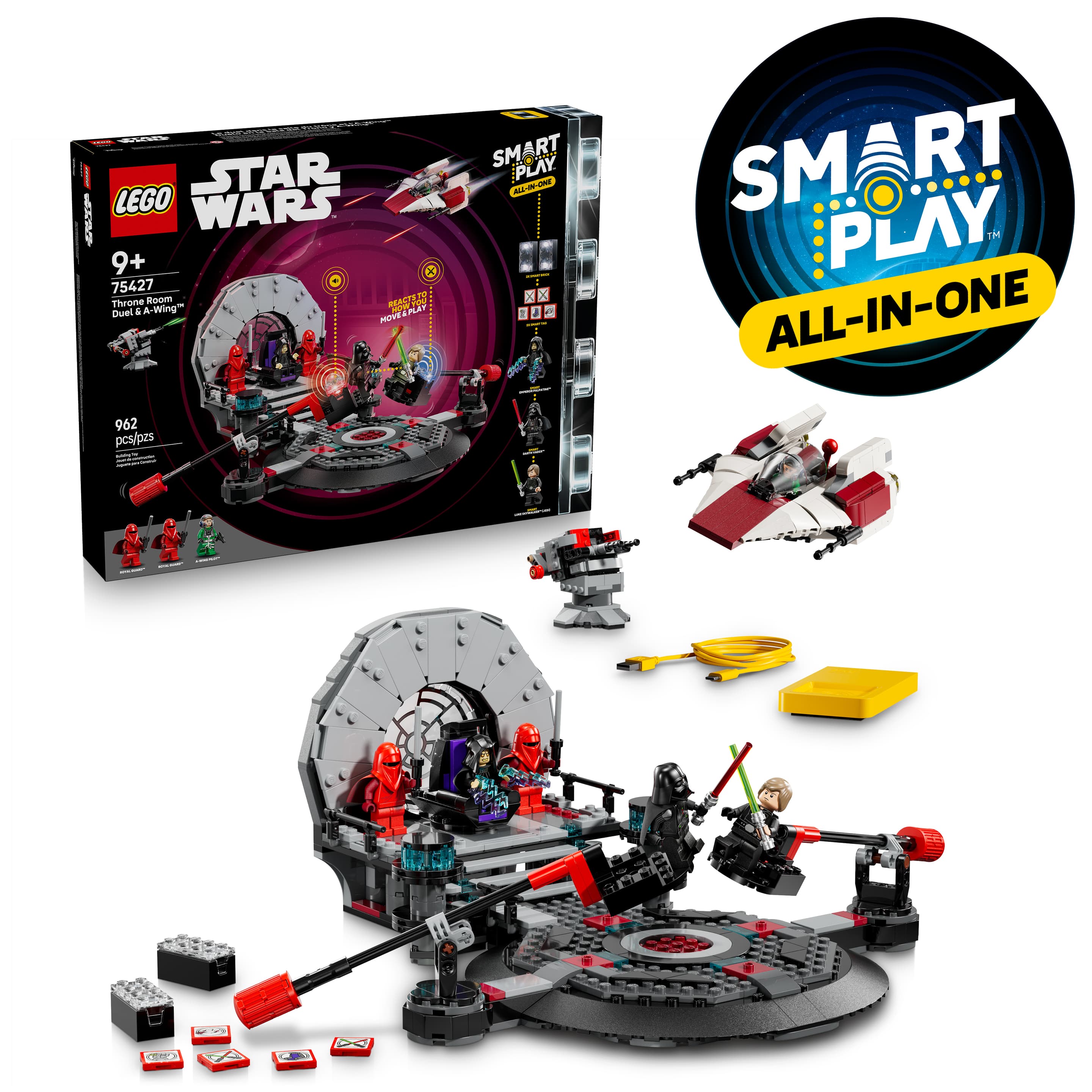 LEGO Star Wars 75427 SMART Play: A-Wing und das Duell im Thronsaal