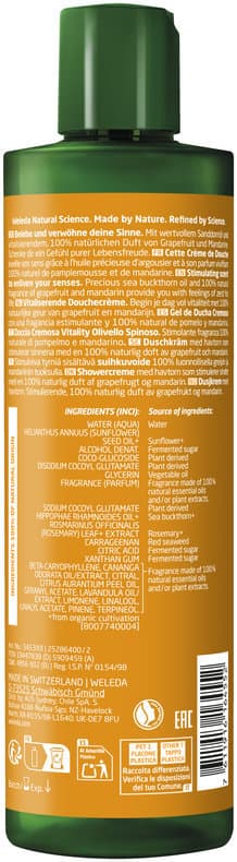 WELEDA Vitality Shower Cream Sanddorn