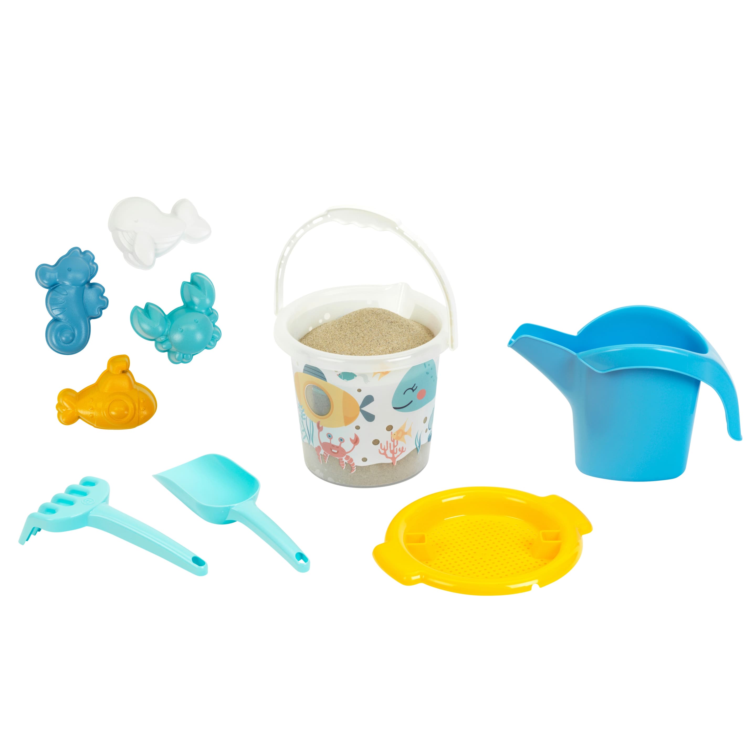 Theo Klein Little Foot - Sandeimer Set - Wasserwelt, 2 L., Kunststoff recycelt