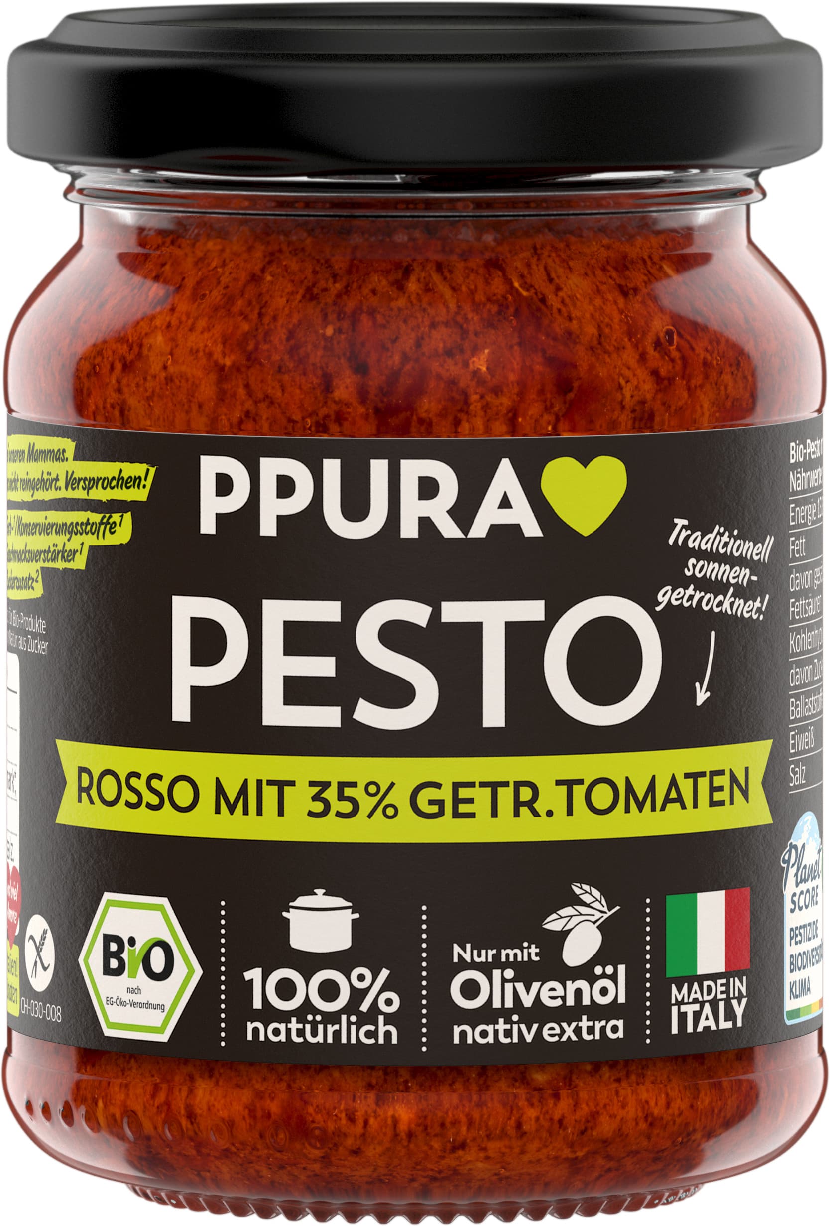 PPURA Bio Pesto Rosso, 100% natürlich