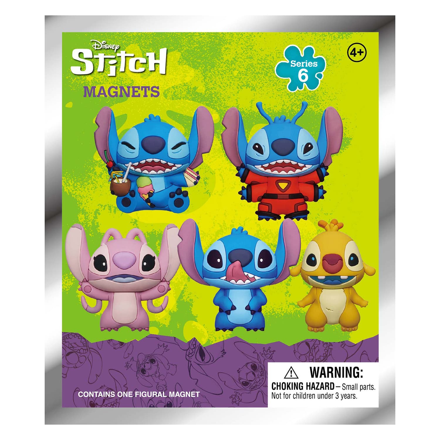Stitch Magnets In Blind Pack Display Series 6. Sammelfigur im Blindbag – sortiert – eine Packung enthält eine zufällige Figur.