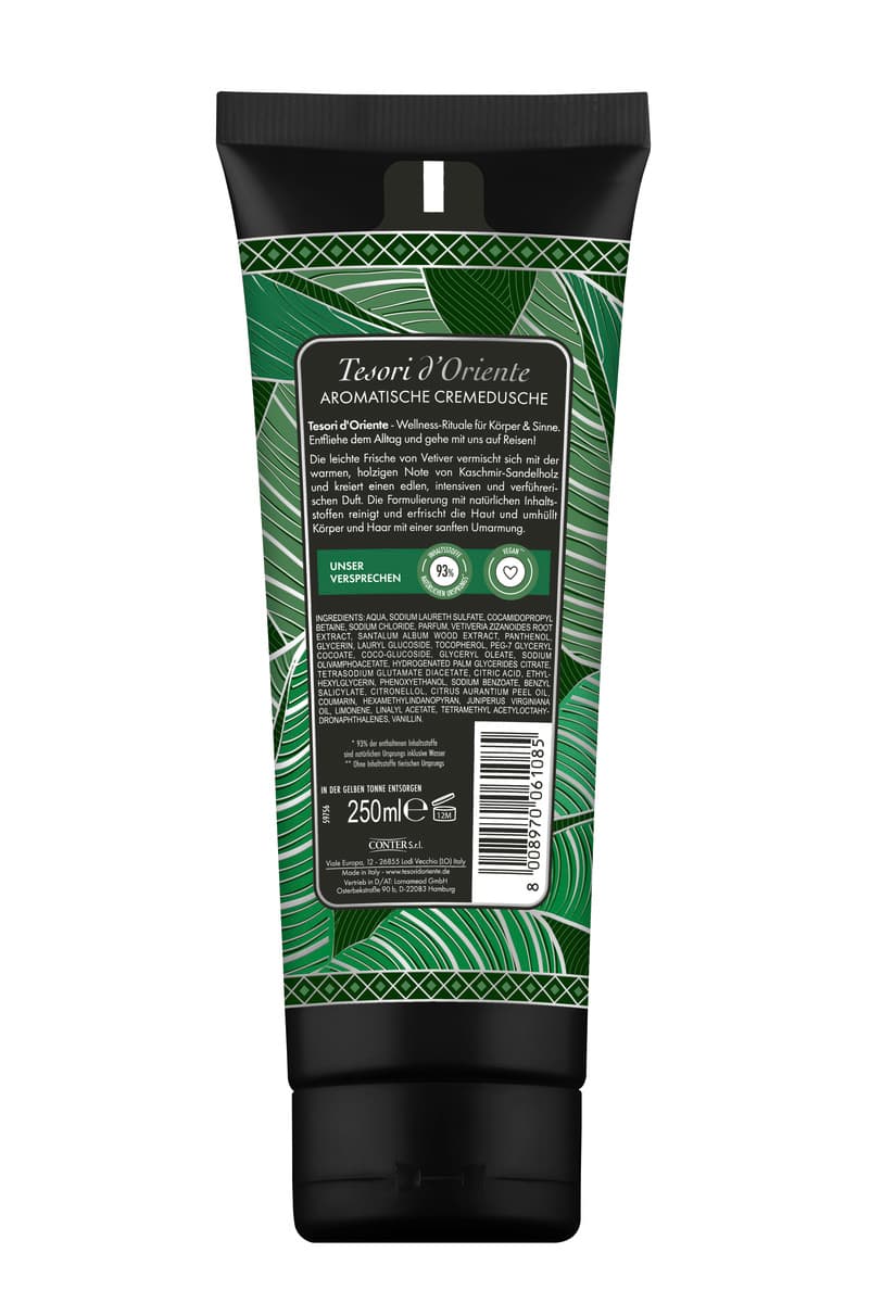 Produktbild Tesori d'Oriente Cremedusche Sandelholz & Vetiver 2 von 6